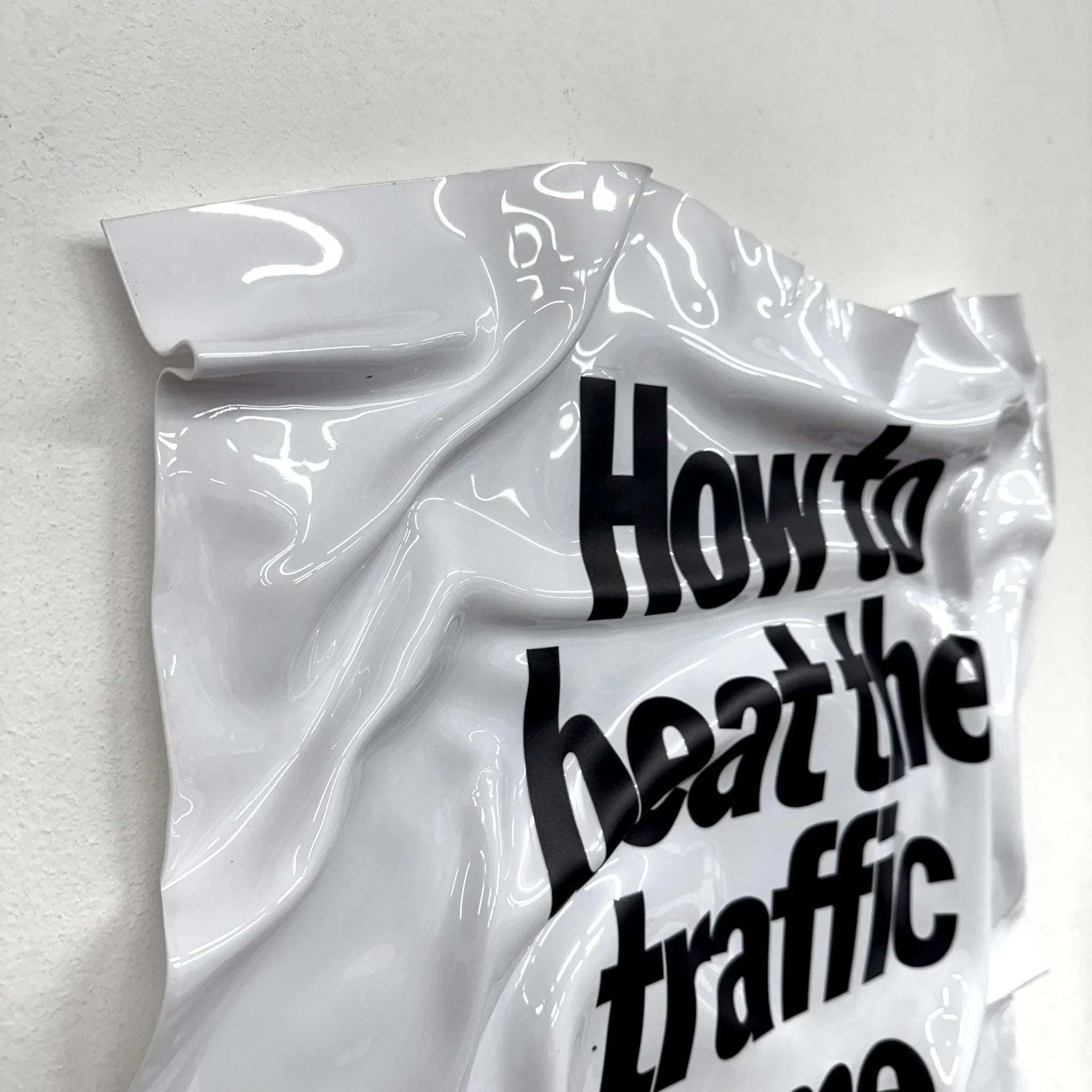 Tableau froissé - Affiche Porsche Vintage "How to beat the traffic home" - Luxartis