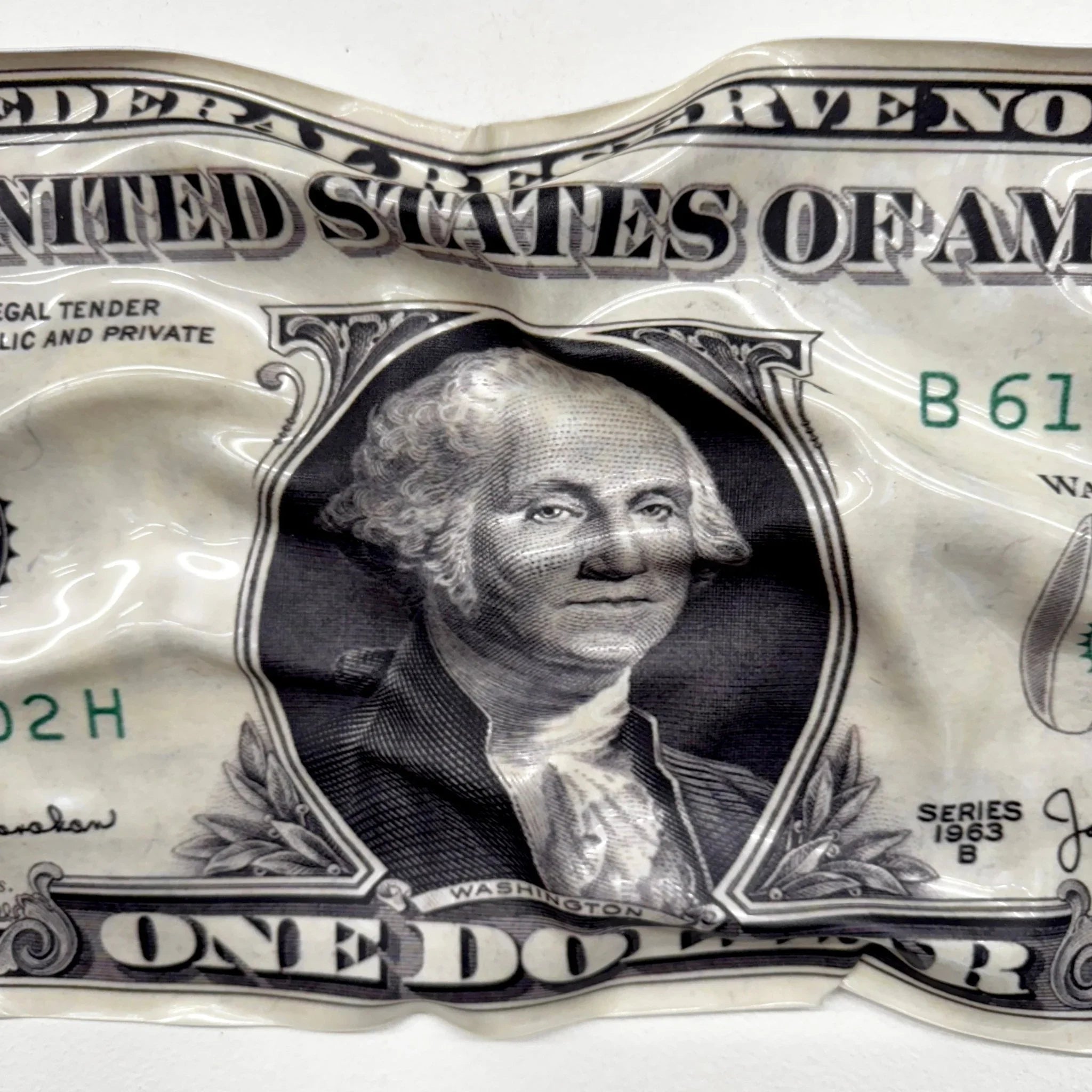 Tableau froissé - Billet de 1 Dollars - Luxartis