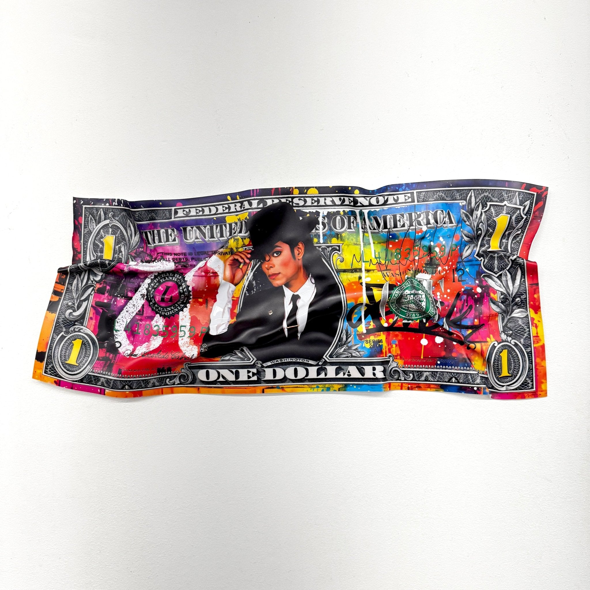 Tableau froissé - Billet de 1 Dollars Jackson - Luxartis
