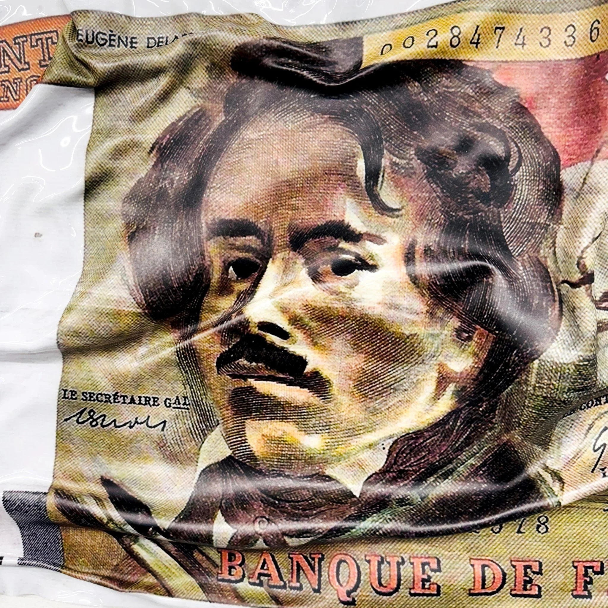 Tableau froissé - Billet de 100 Francs - Luxartis