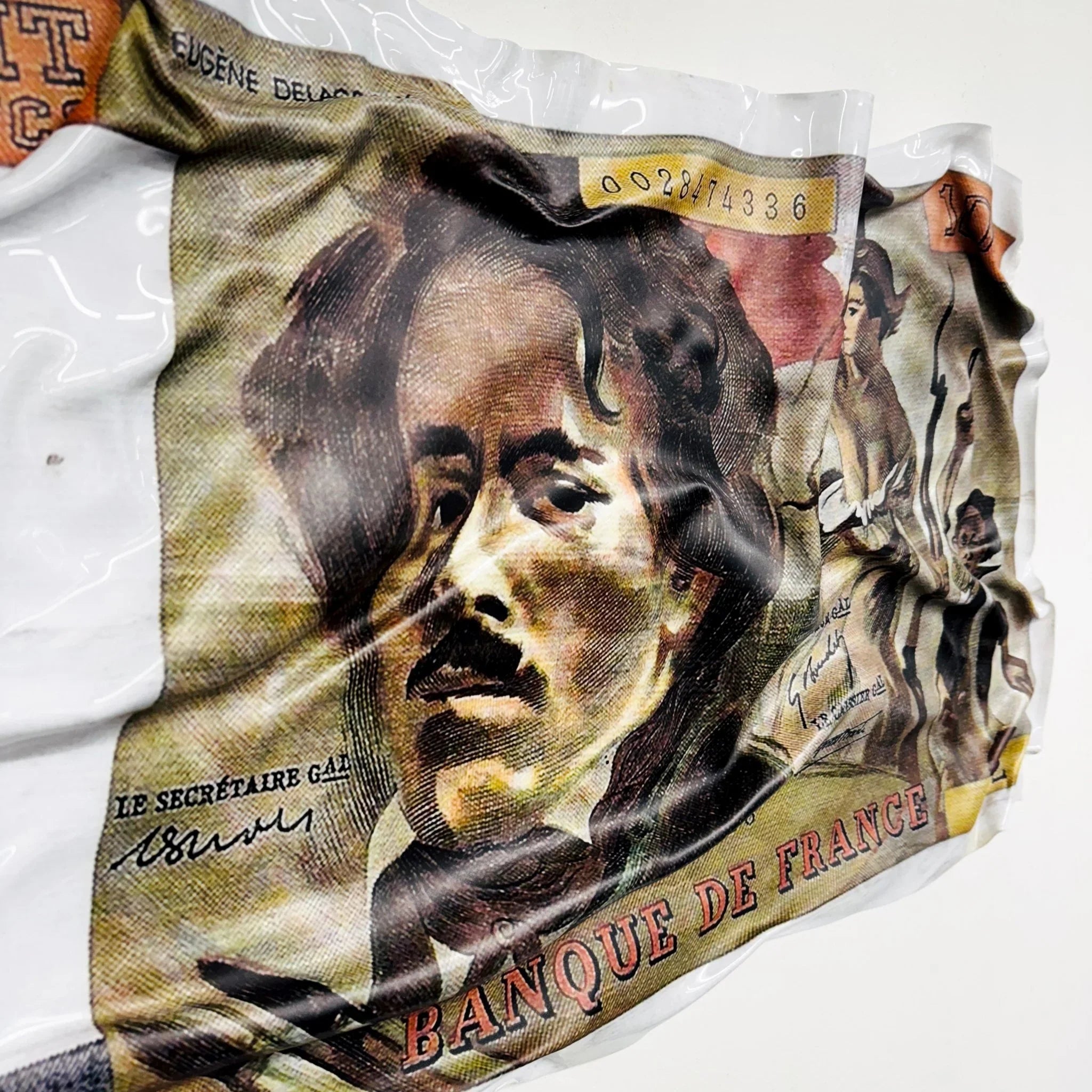 Tableau froissé - Billet de 100 Francs - Luxartis