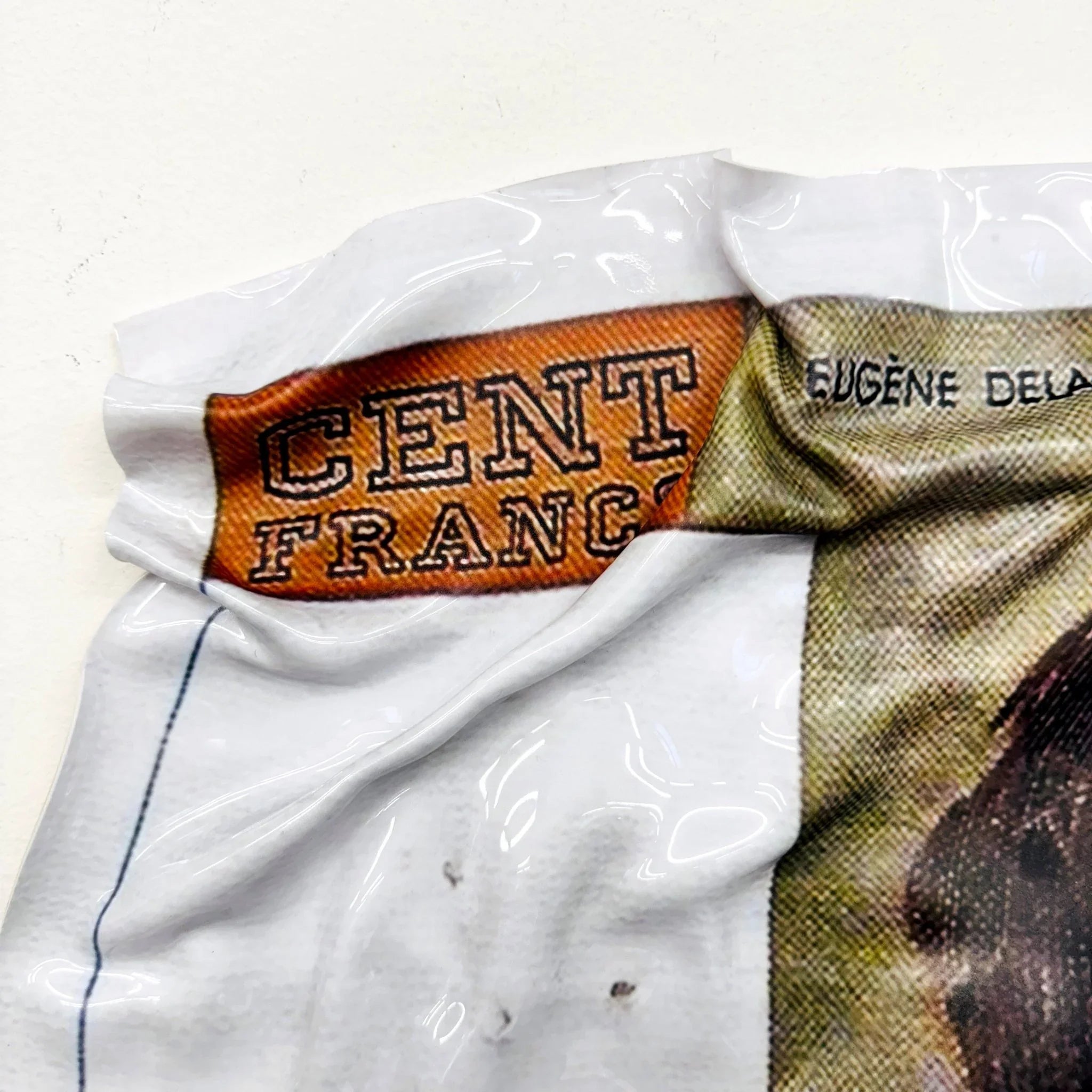 Tableau froissé - Billet de 100 Francs - Luxartis