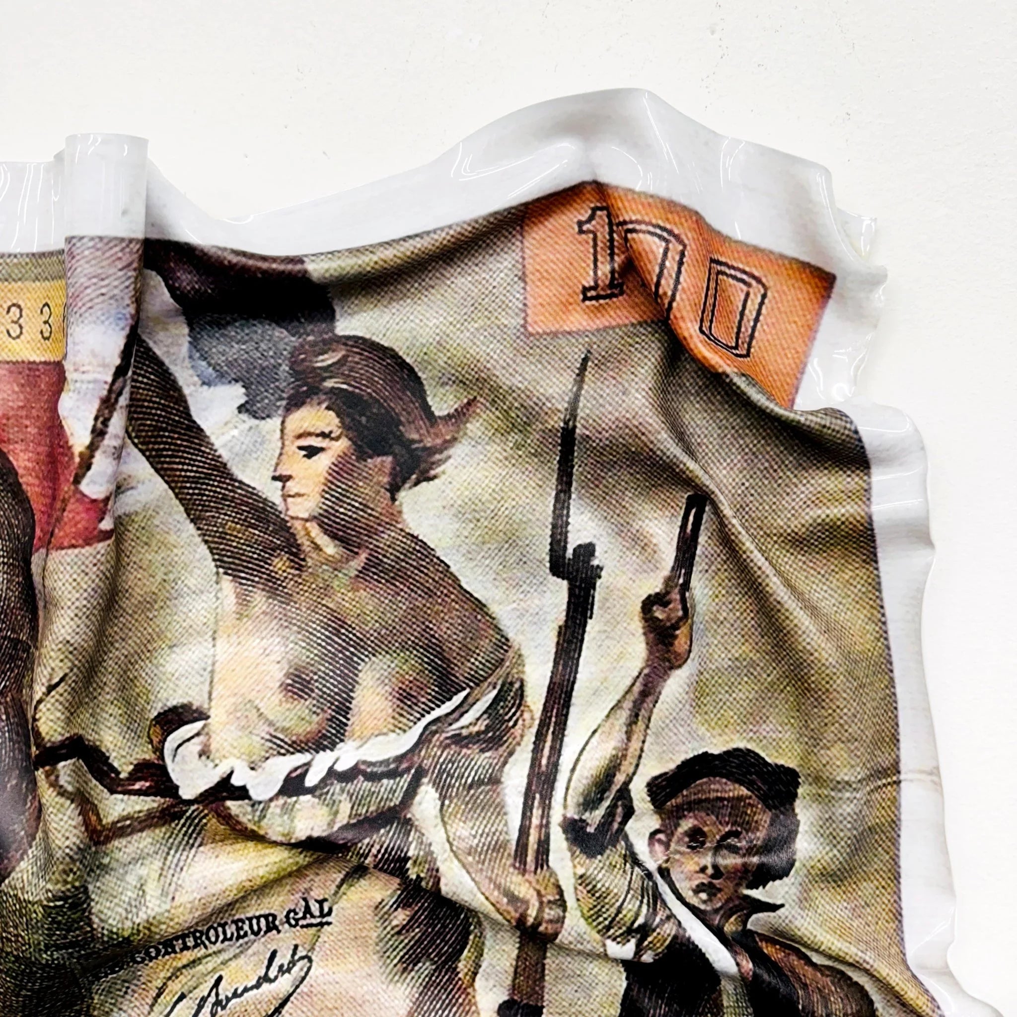 Tableau froissé - Billet de 100 Francs - Luxartis