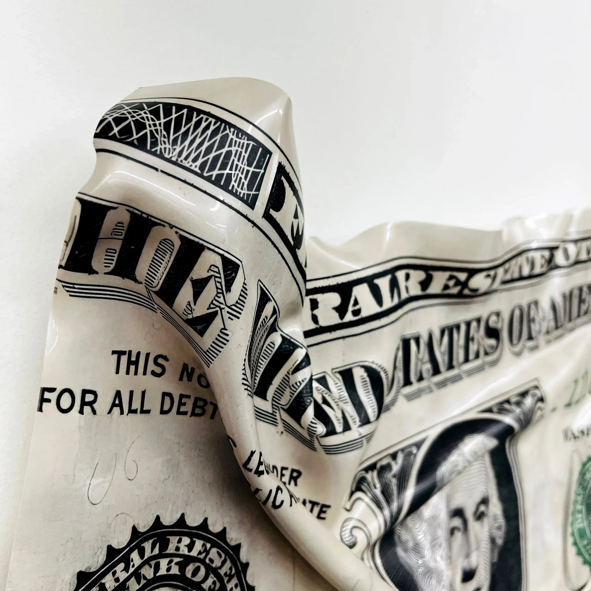 Tableau froissé - Billet One Dollar - Luxartis