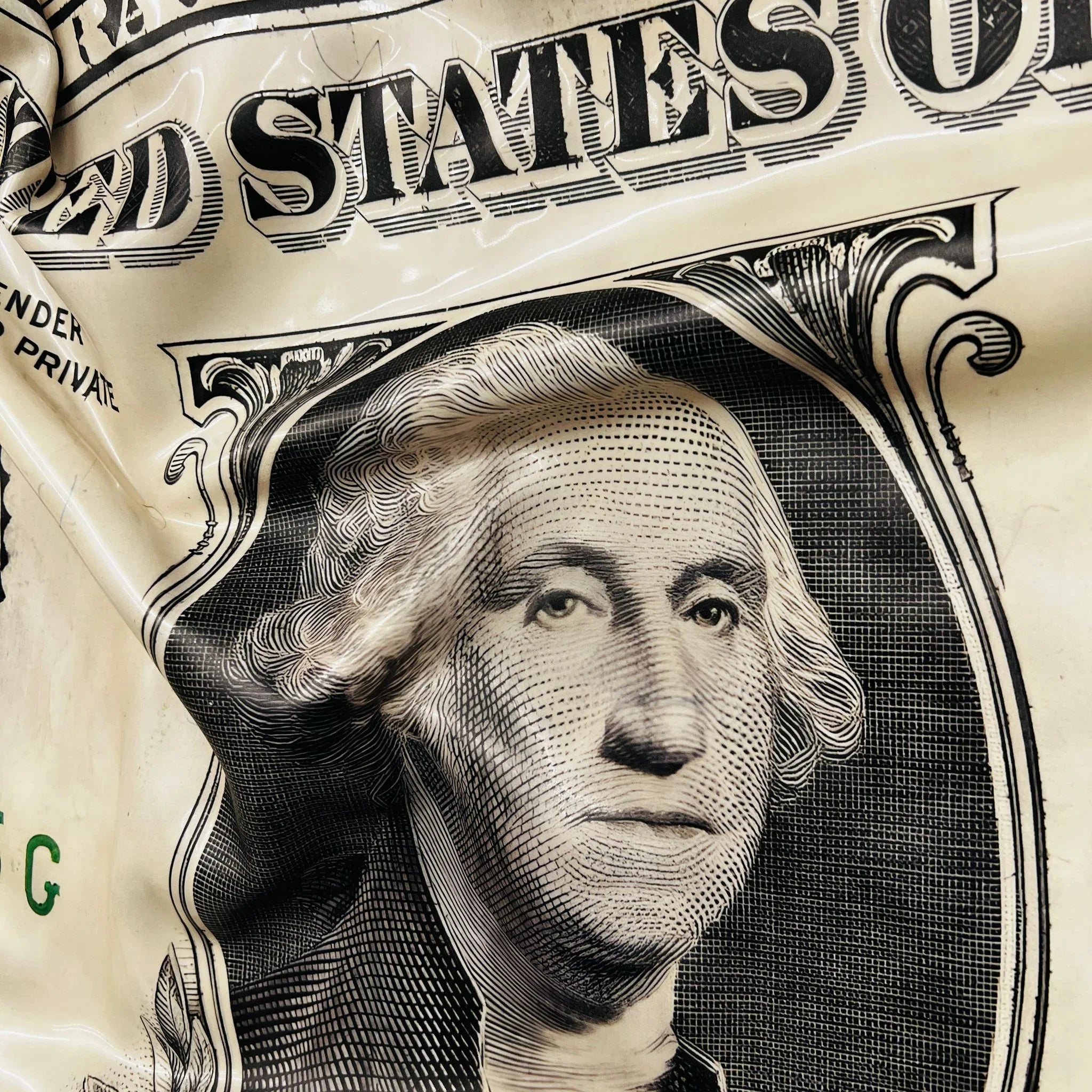 Tableau froissé - Billet One Dollar - Luxartis