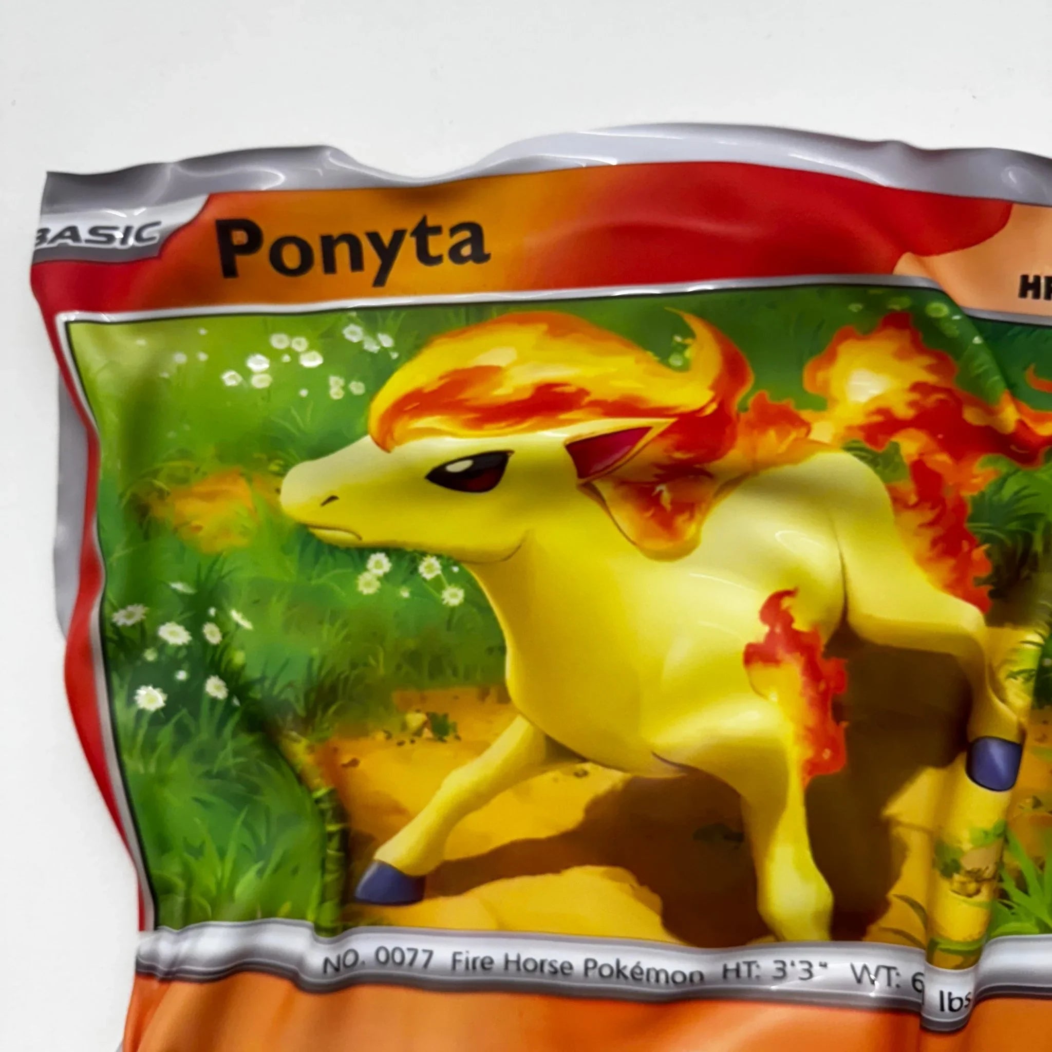Tableau froissé - Carte Pokémon "Ponyta" - Luxartis