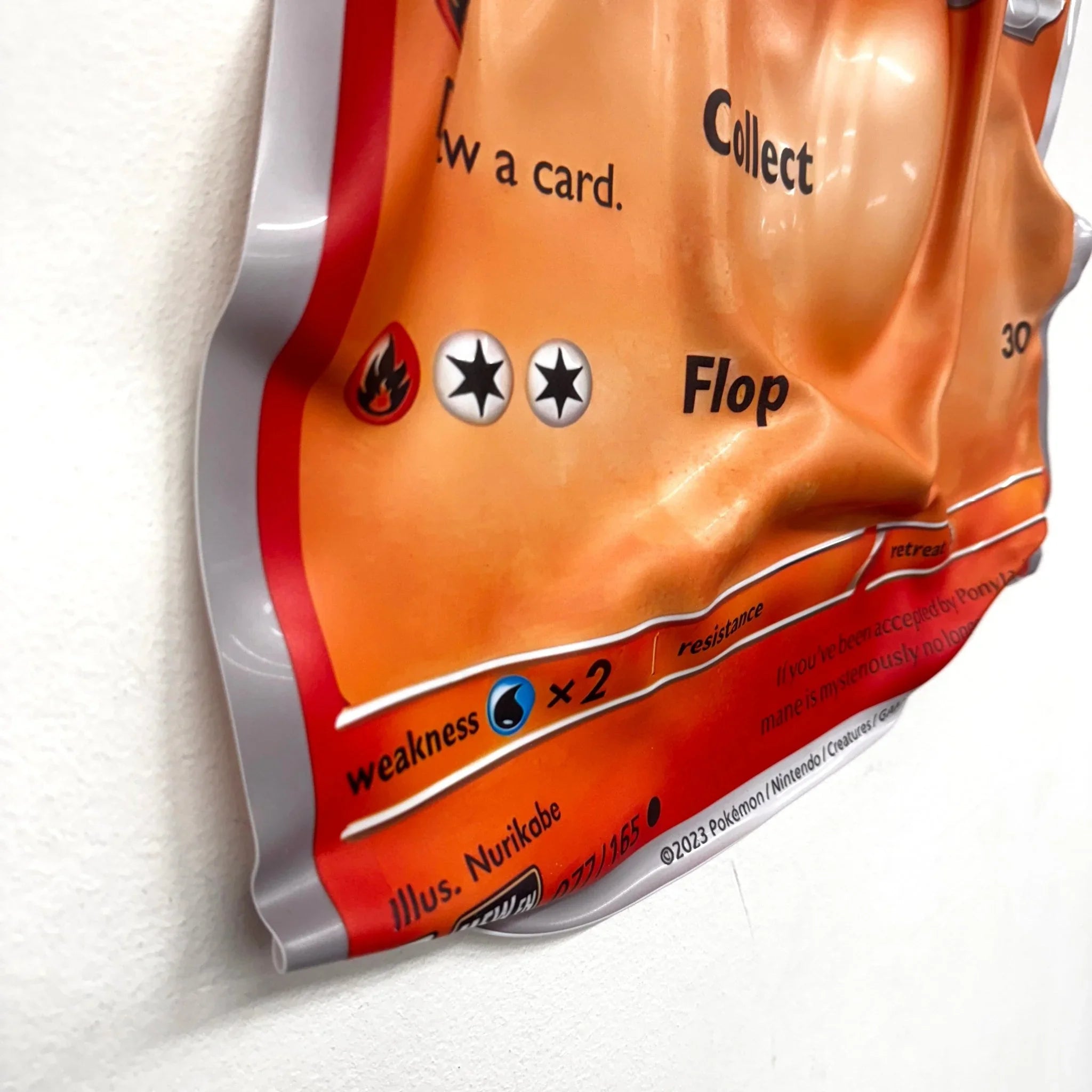 Tableau froissé - Carte Pokémon "Ponyta" - Luxartis