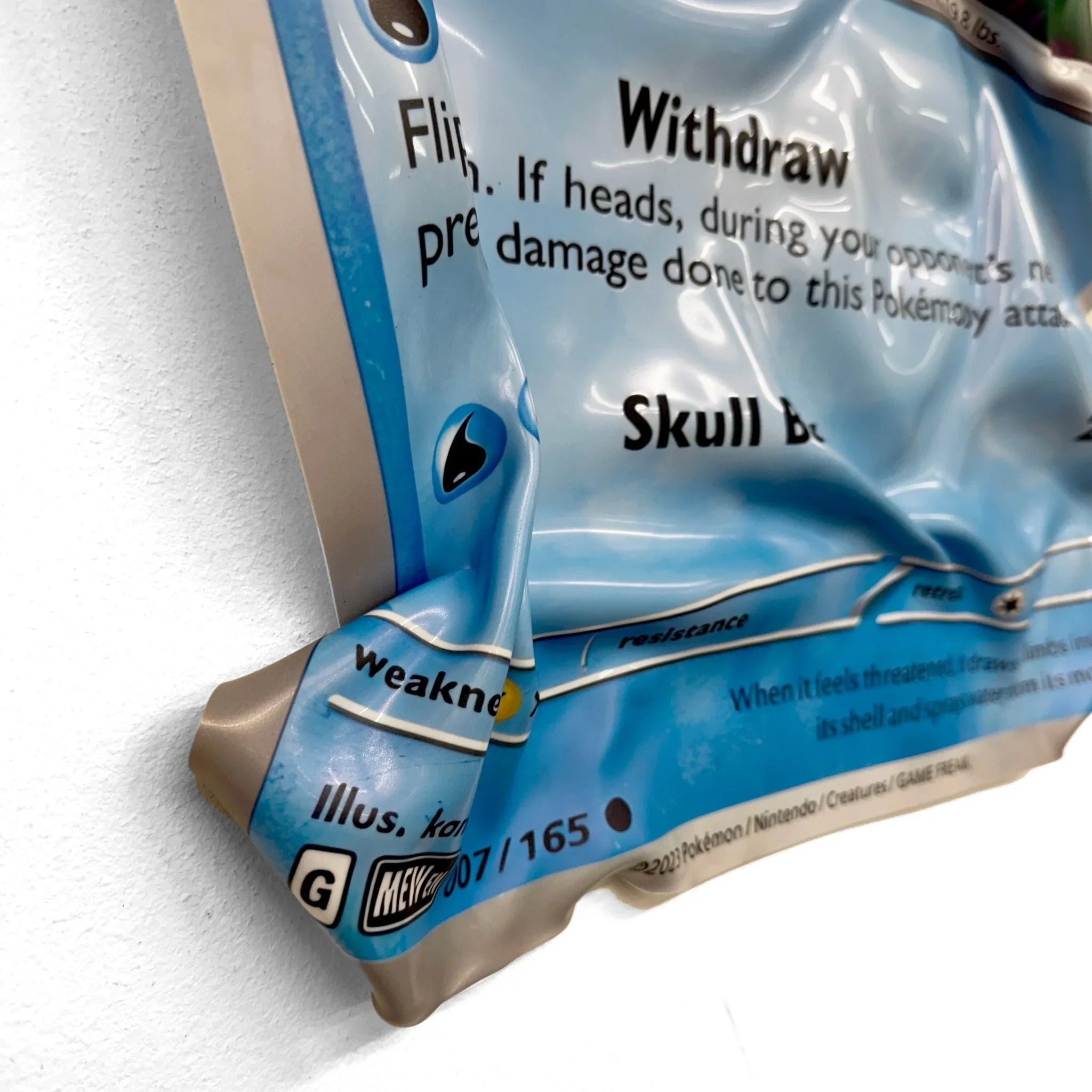 Tableau froissé - Carte Pokémon "Squirtle" - Luxartis