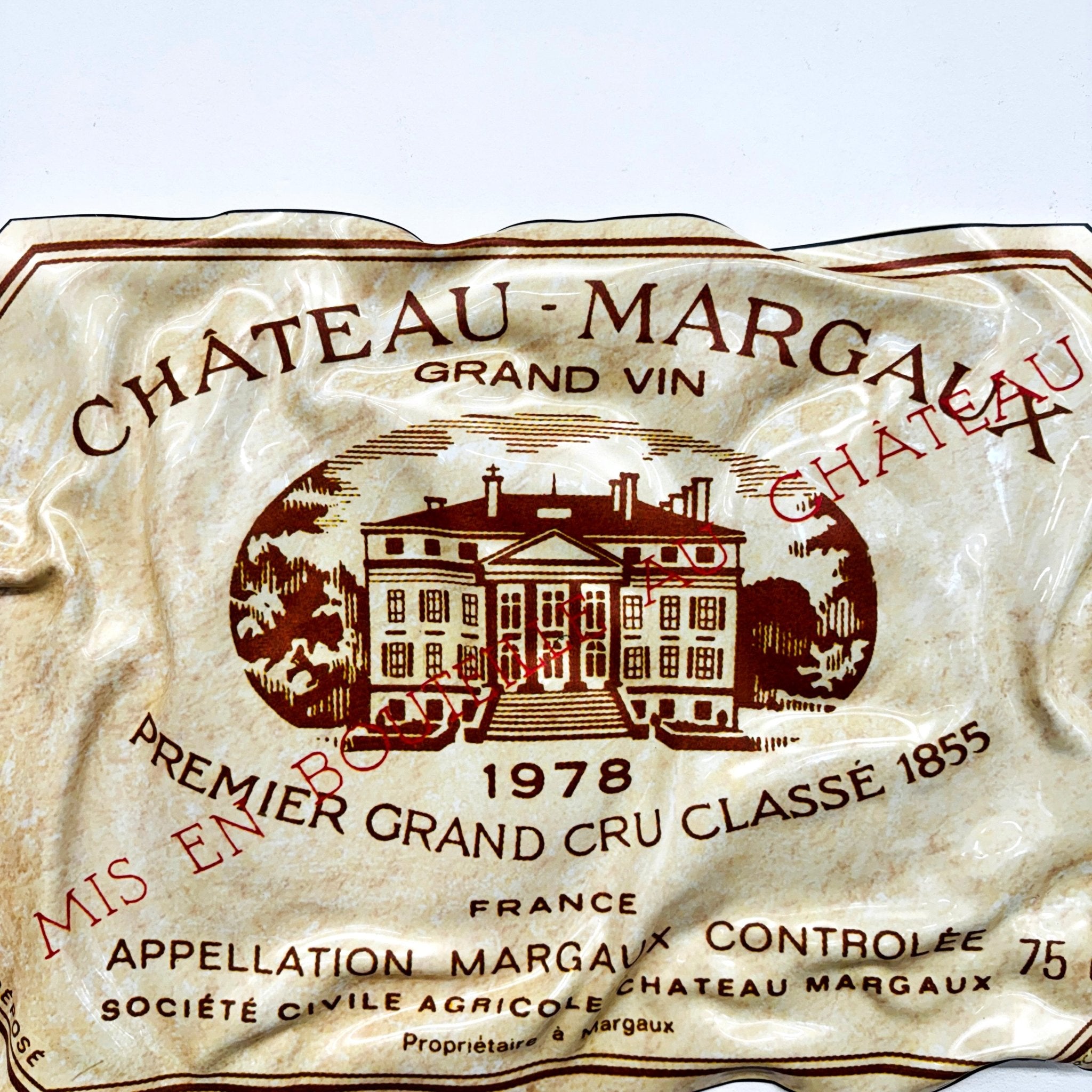 Tableau froissé - Chateau Margaux 1978 - Luxartis