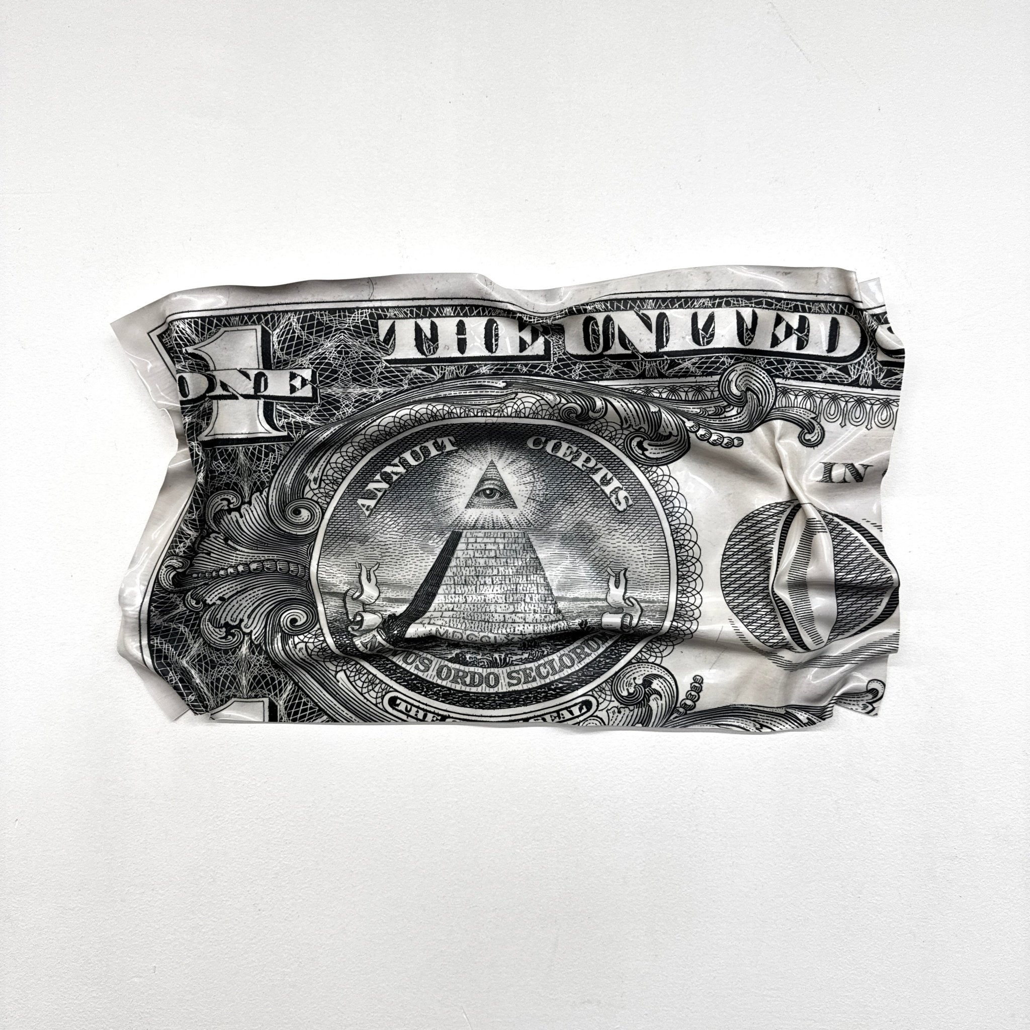 Tableau froissé - Dollar Américain "Œil de la Providence" - Luxartis