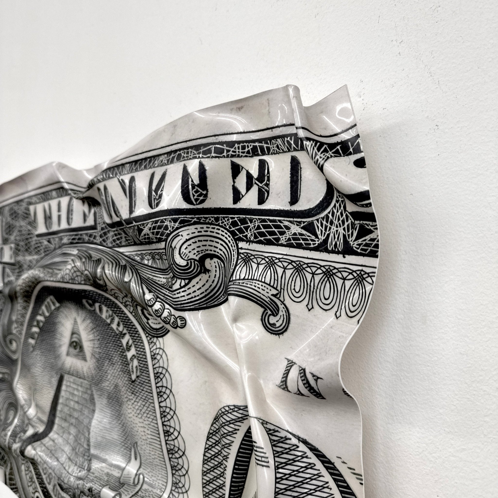 Tableau froissé - Dollar Américain "Œil de la Providence" - Luxartis