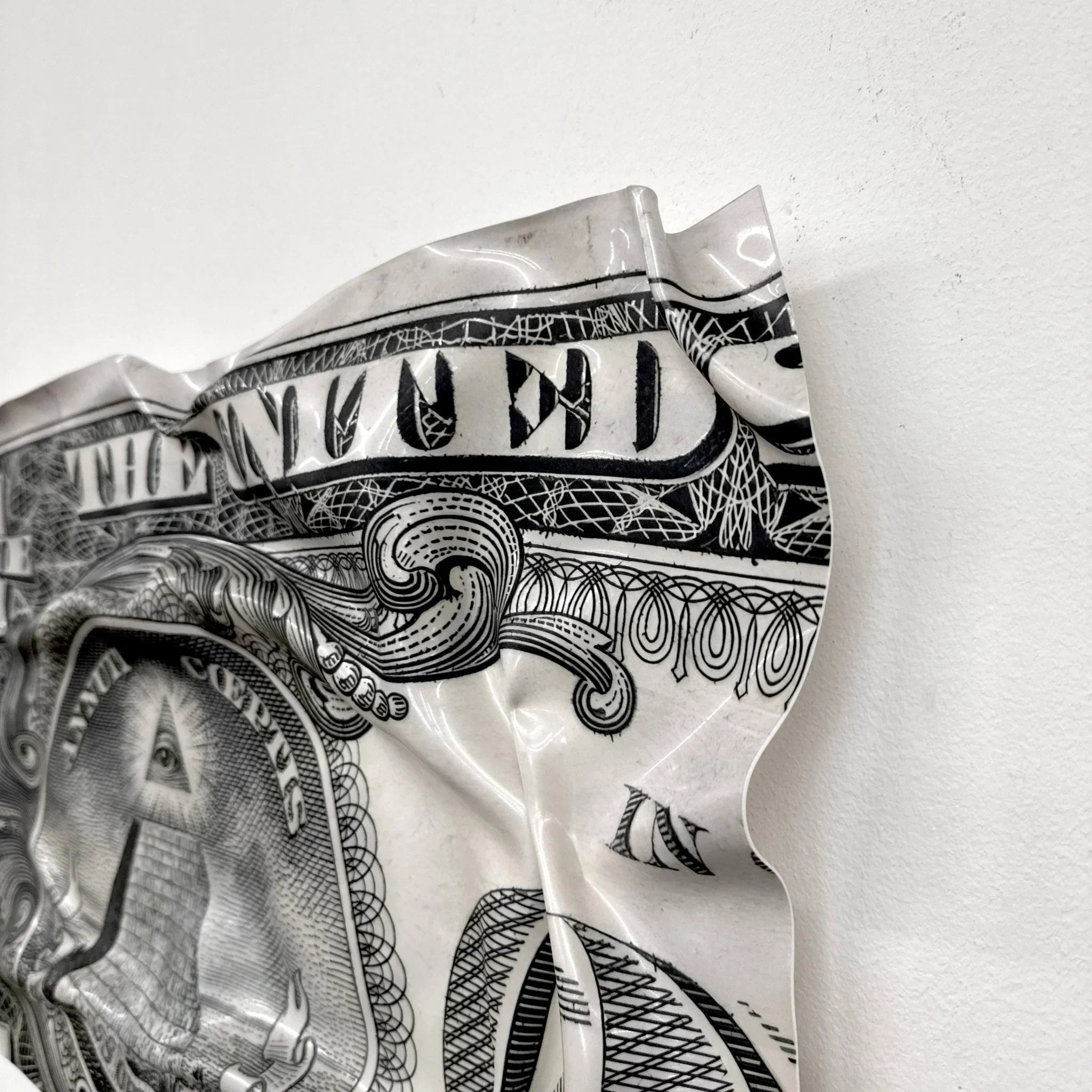 Tableau froissé - Dollar Américain "Œil de la Providence" - Luxartis