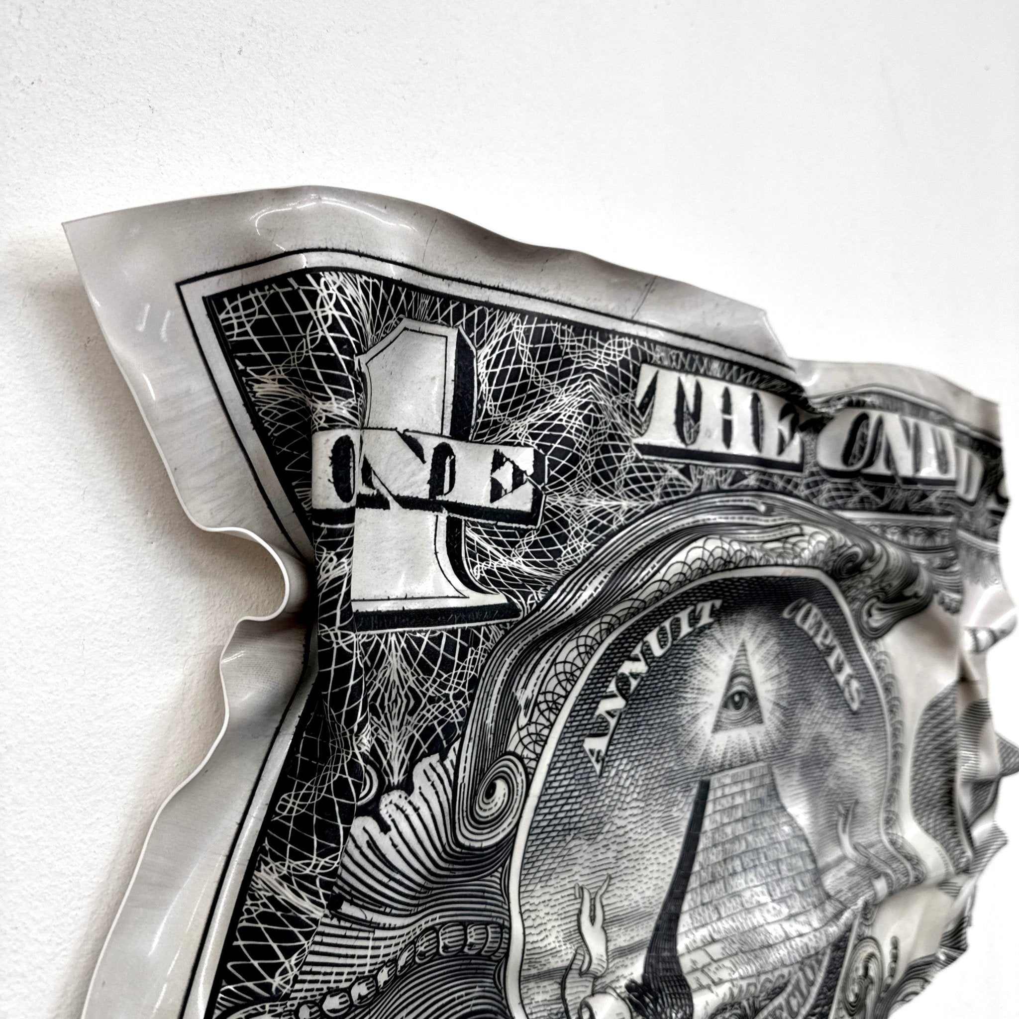 Tableau froissé - Dollar Américain "Œil de la Providence" - Luxartis