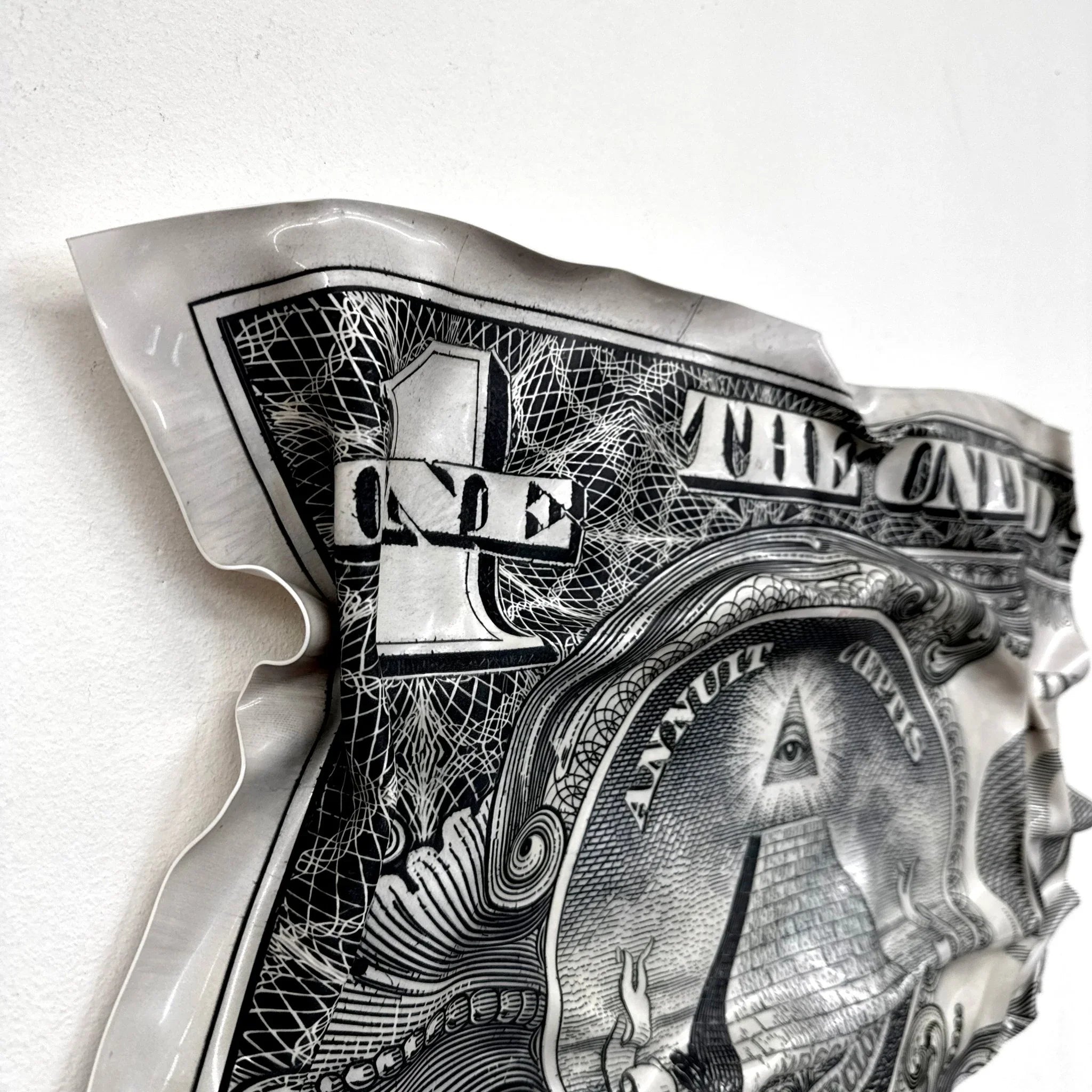 Tableau froissé - Dollar Américain "Œil de la Providence" - Luxartis