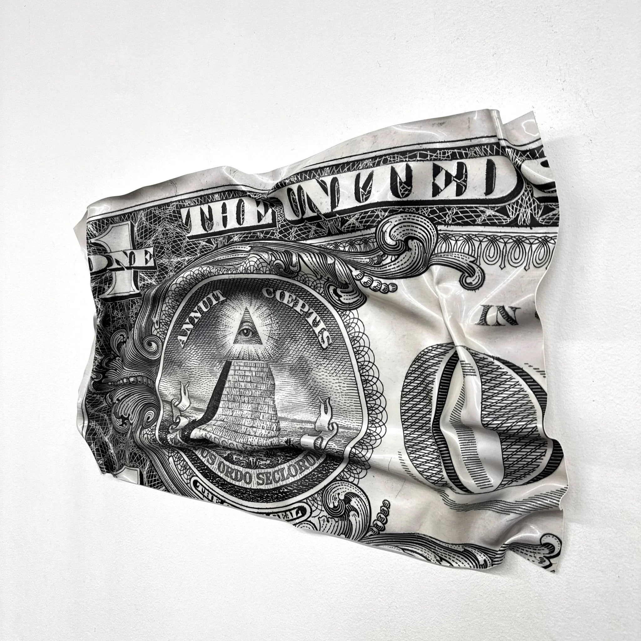 Tableau froissé - Dollar Américain "Œil de la Providence" - Luxartis