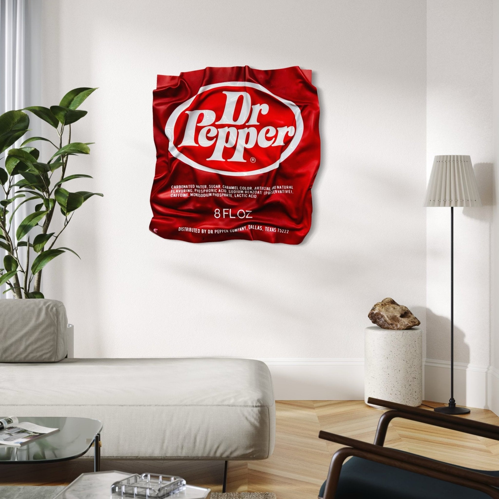 Tableau froissé - Emballage Dr Pepper - Luxartis
