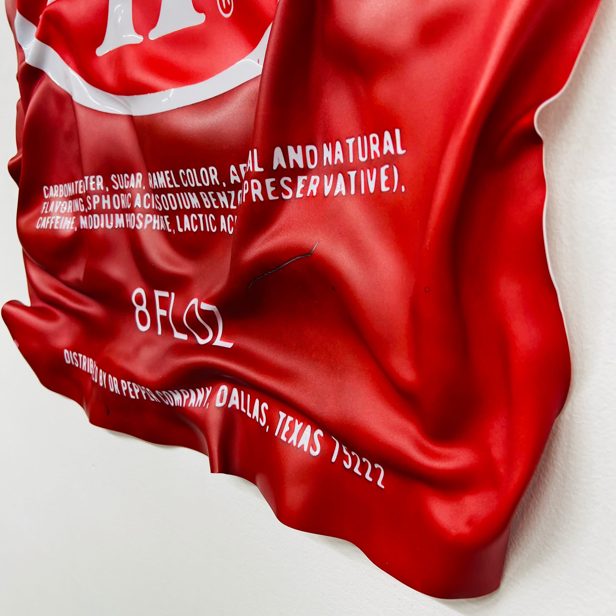 Tableau froissé - Emballage Dr Pepper - Luxartis