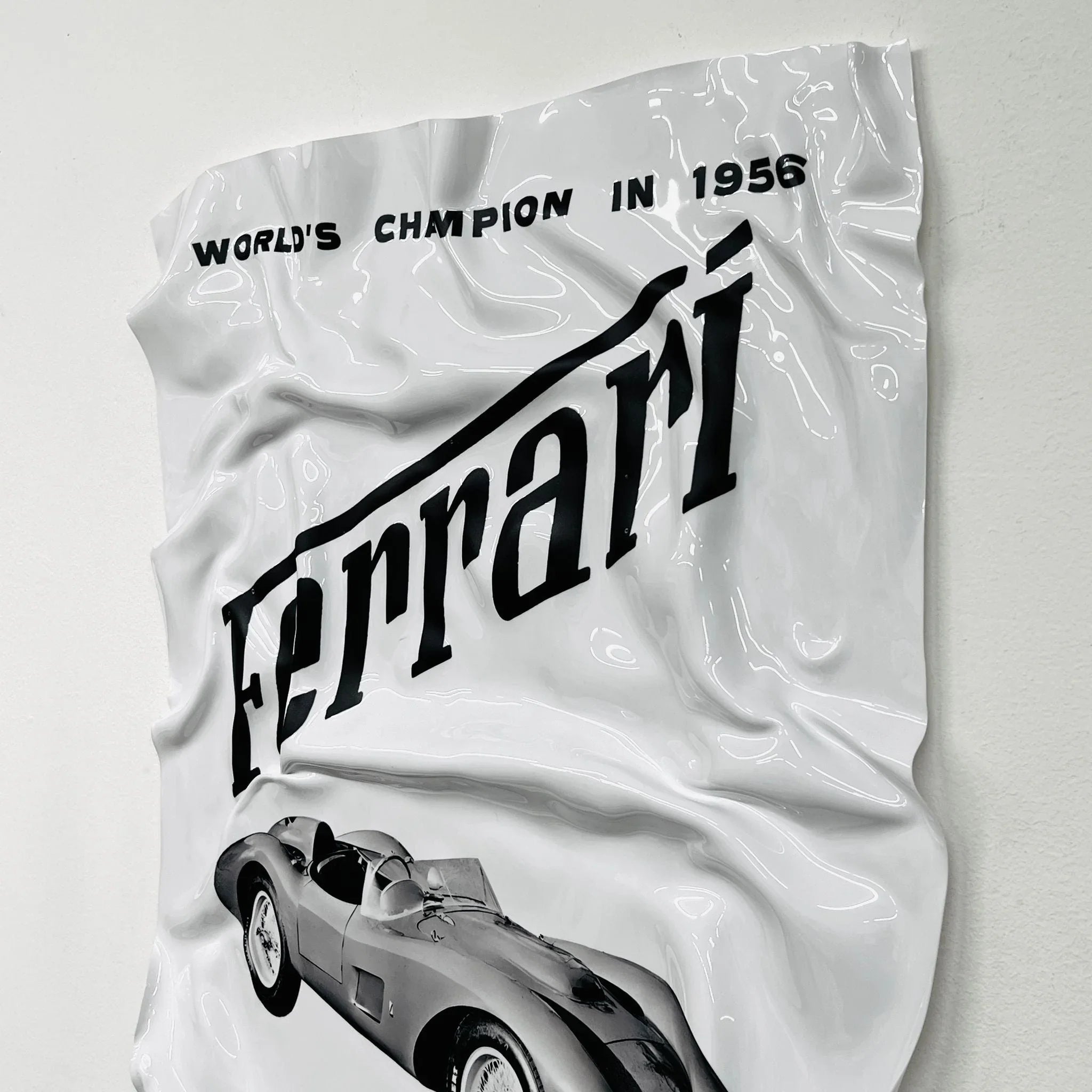 Tableau froissé - Ferrari Testa Rosa - Luxartis