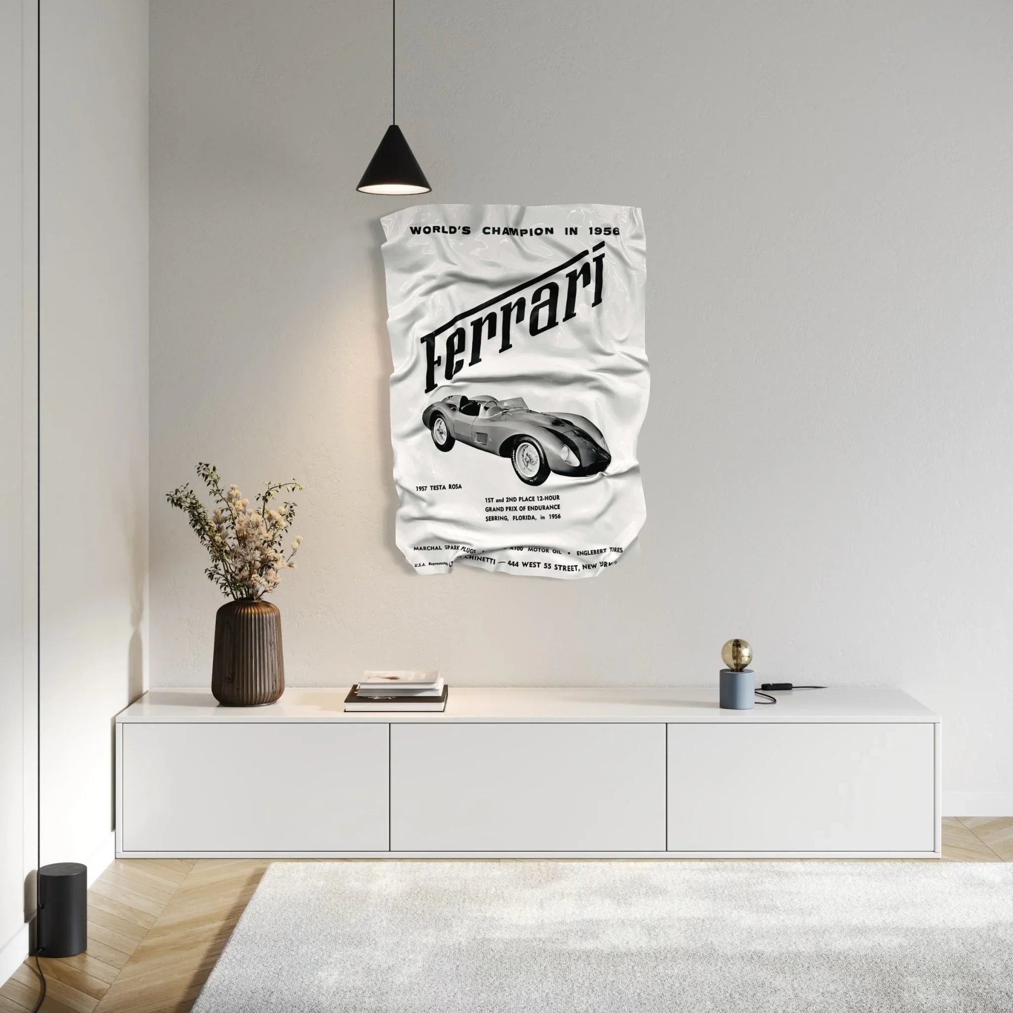 Tableau froissé - Ferrari Testa Rosa - Luxartis