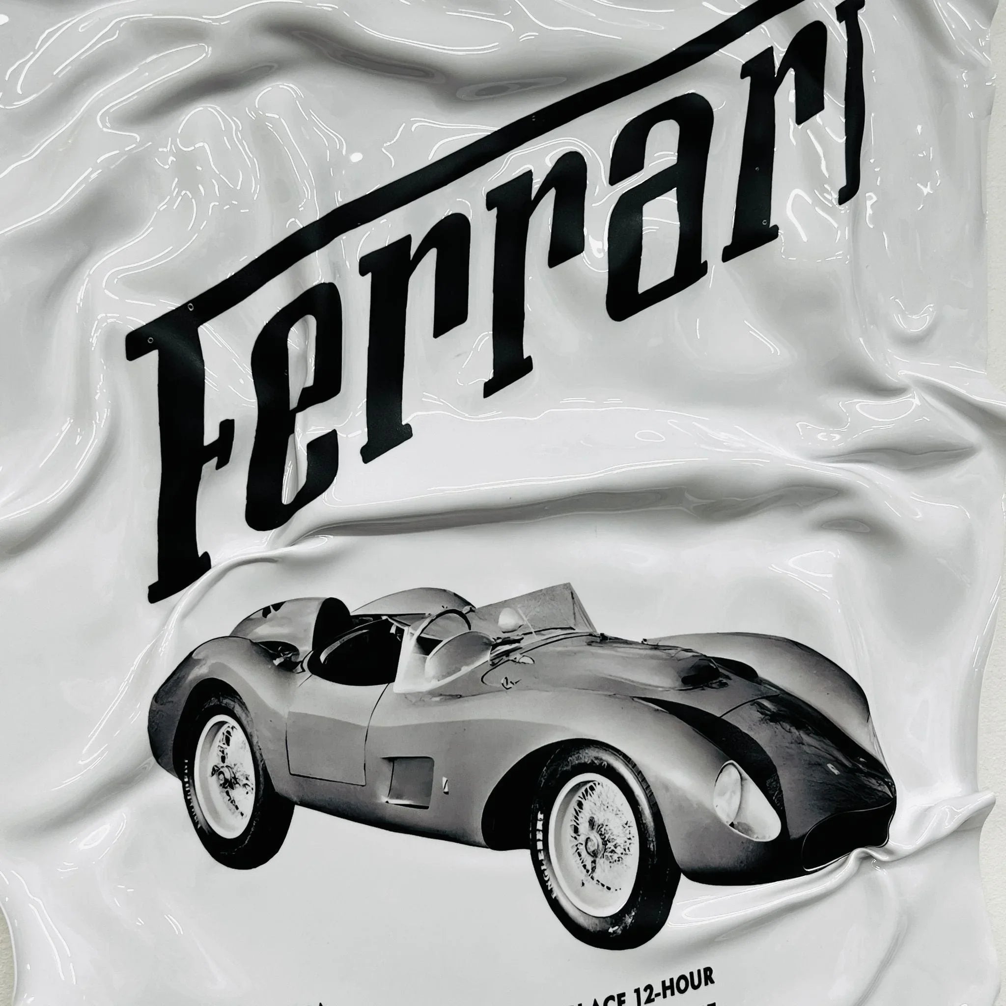 Tableau froissé - Ferrari Testa Rosa - Luxartis