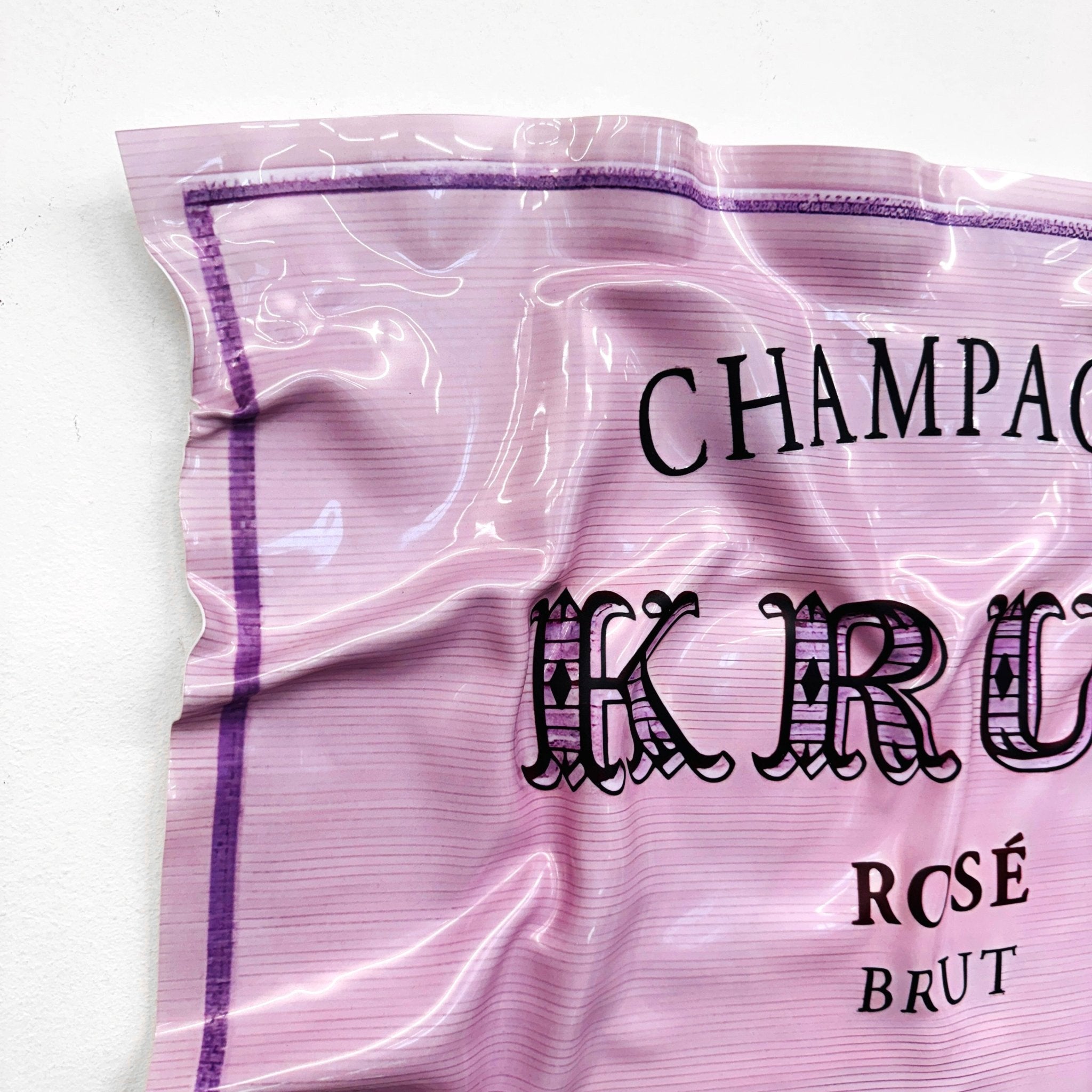 Tableau froissé - Krug Rosé Champagne - Luxartis