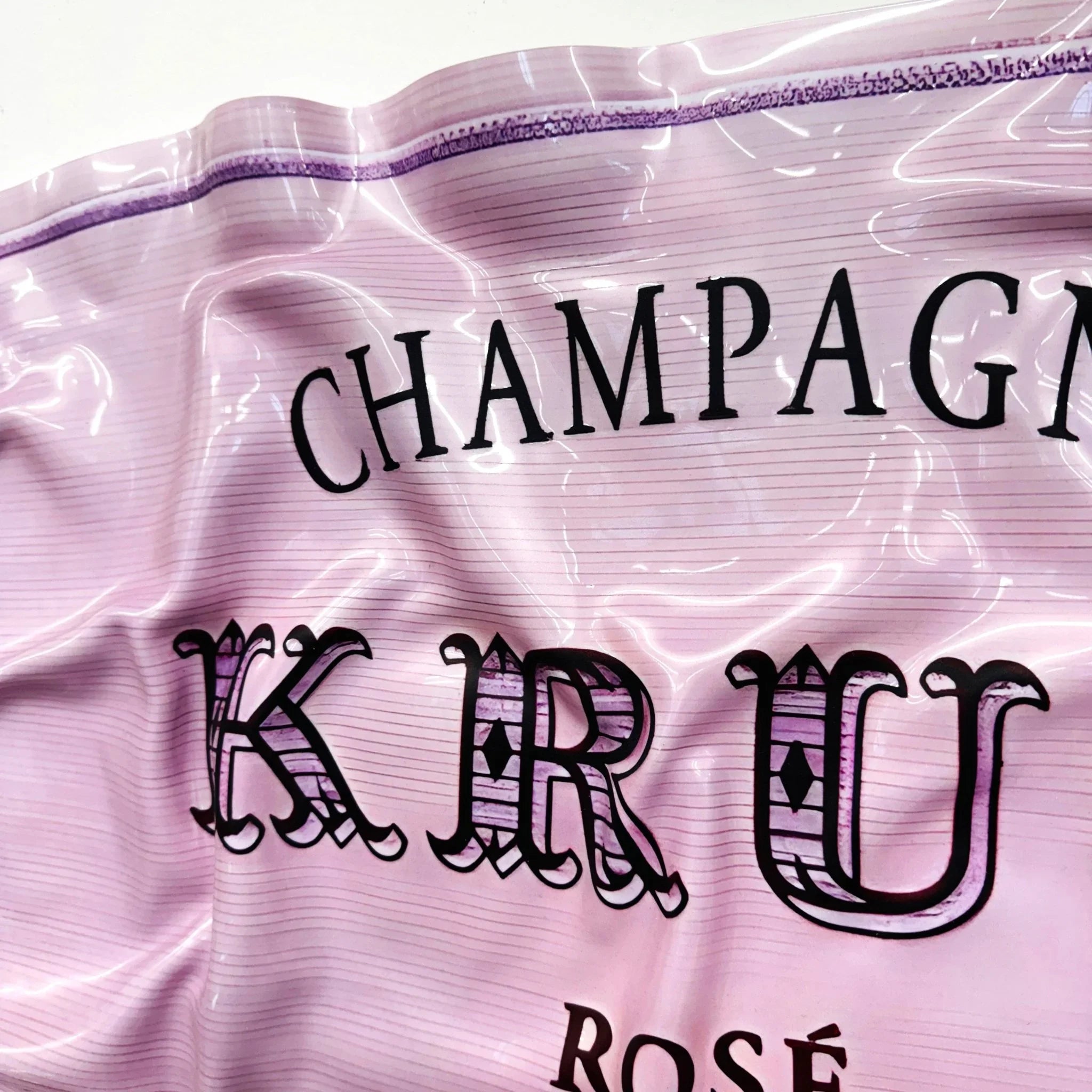 Tableau froissé - Krug Rosé Champagne - Luxartis
