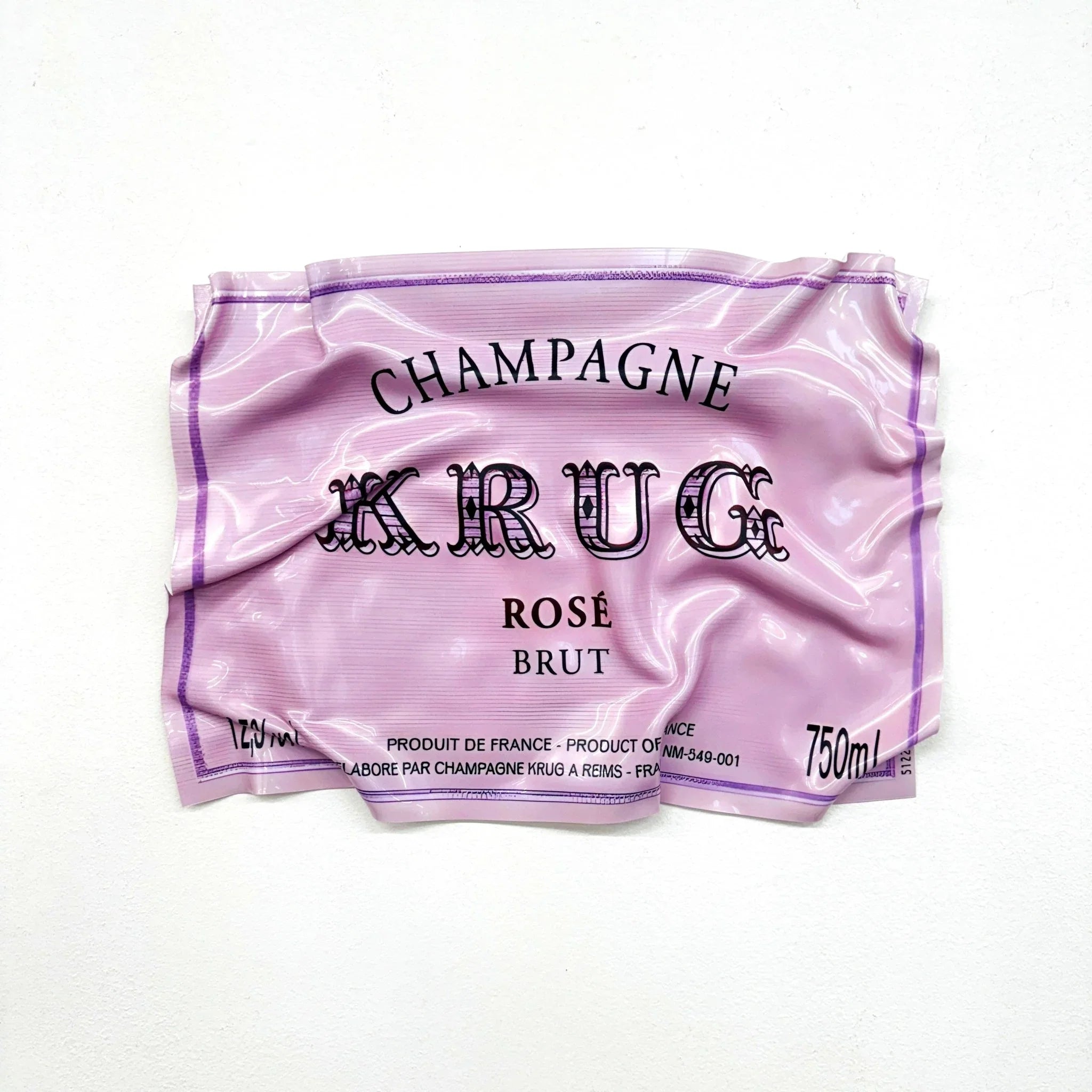 Tableau froissé - Krug Rosé (Petit Format) - Luxartis