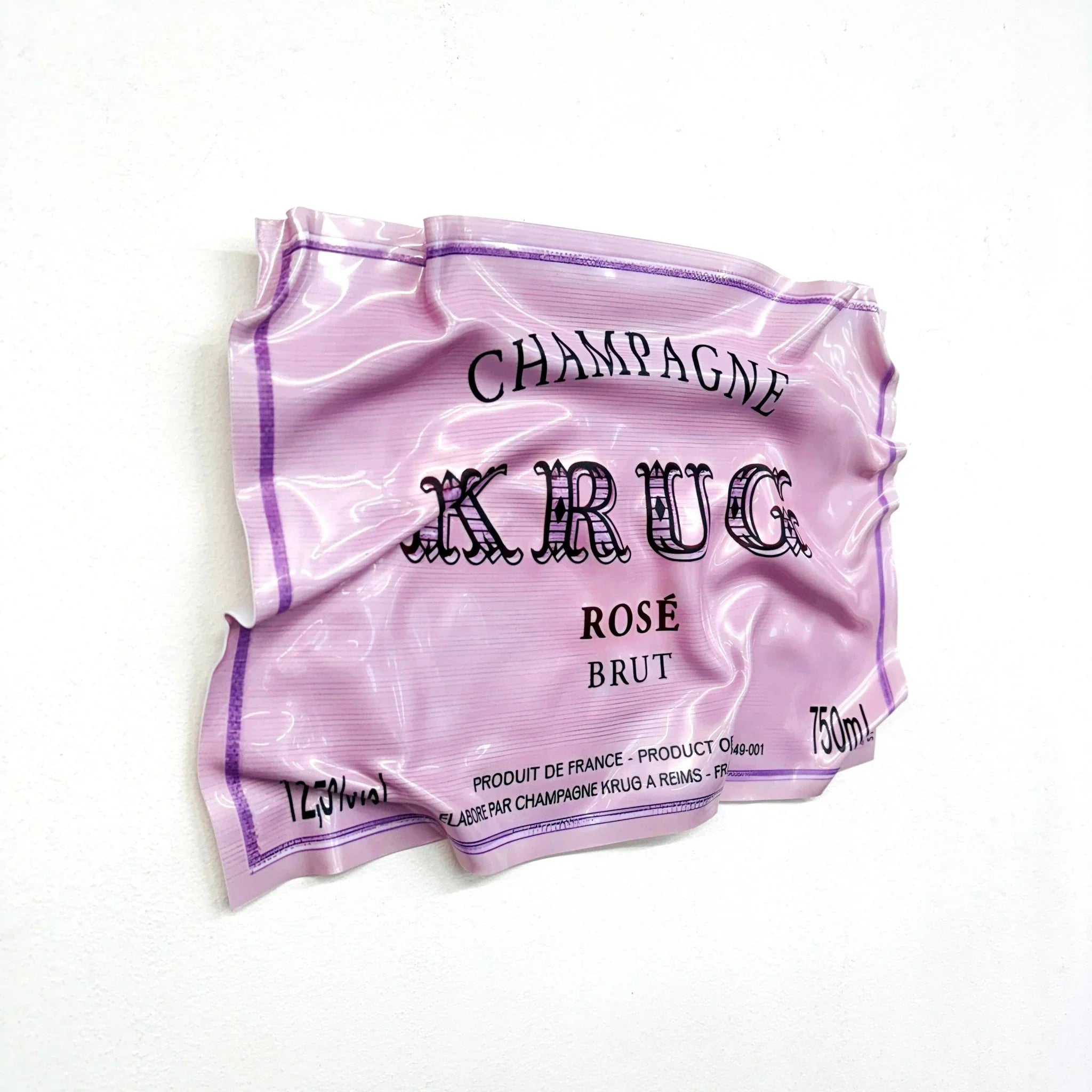 Tableau froissé - Krug Rosé (Petit Format) - Luxartis