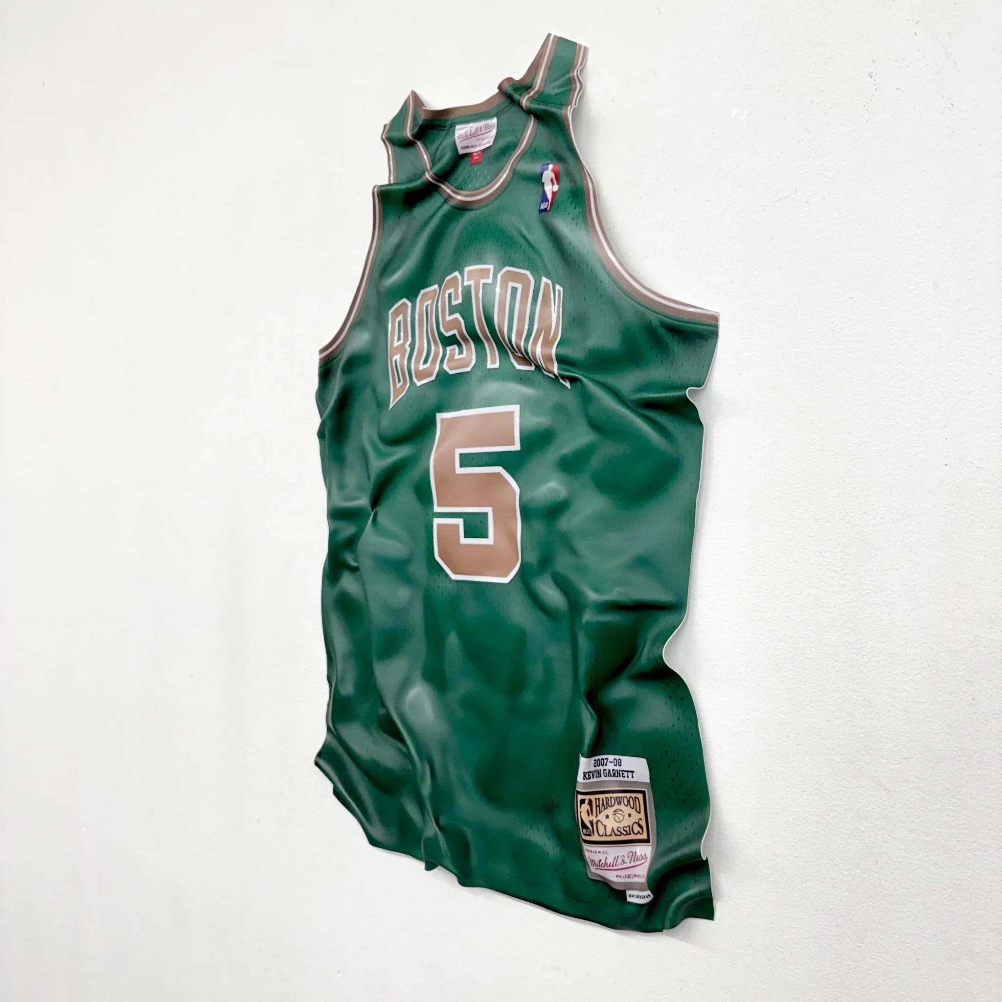 Tableau froissé - Maillot NBA "Boston 5" - Luxartis