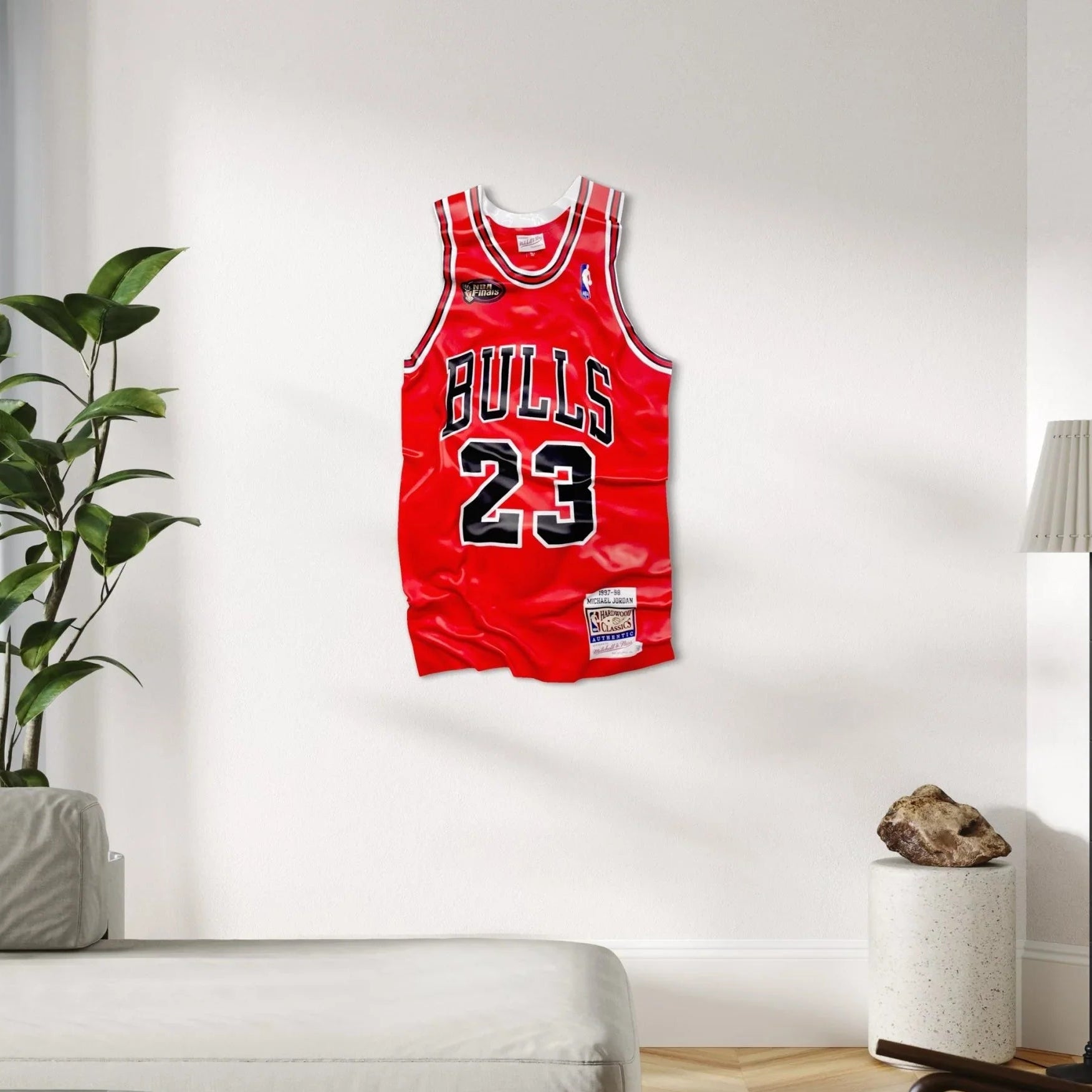 Tableau froissé - Maillot NBA "Bulls Rouge 23" - Luxartis