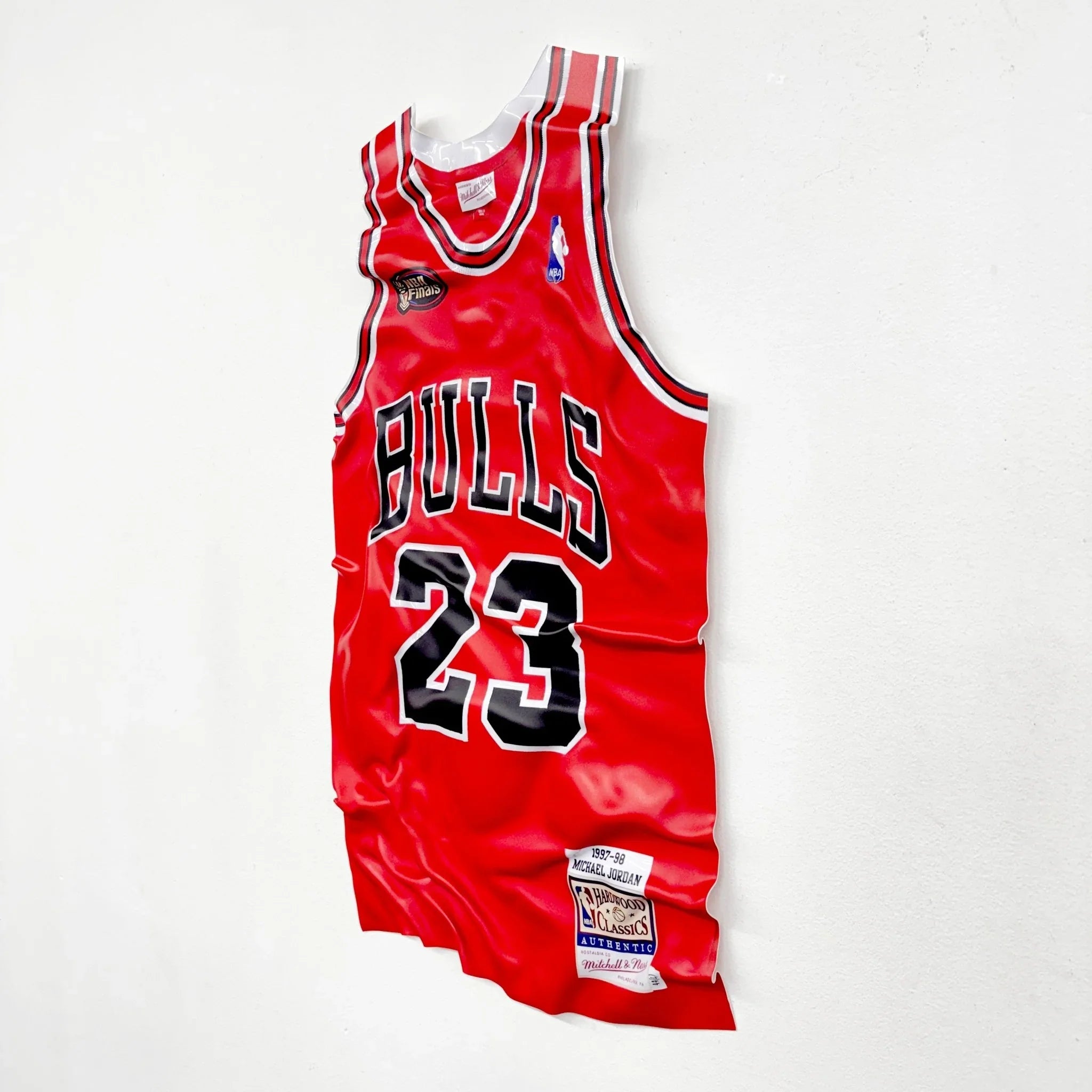 Tableau froissé - Maillot NBA "Bulls Rouge 23" - Luxartis