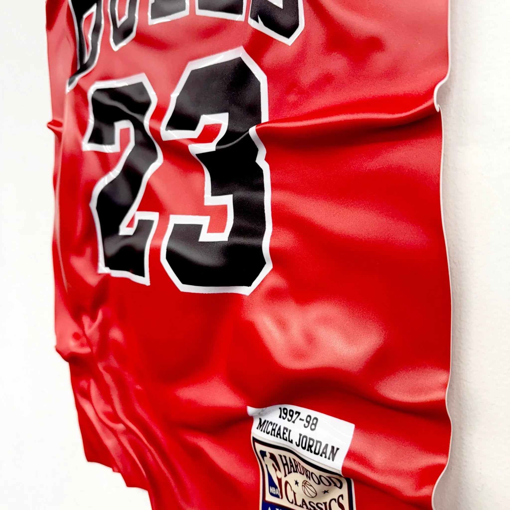 Tableau froissé - Maillot NBA "Bulls Rouge 23" - Luxartis