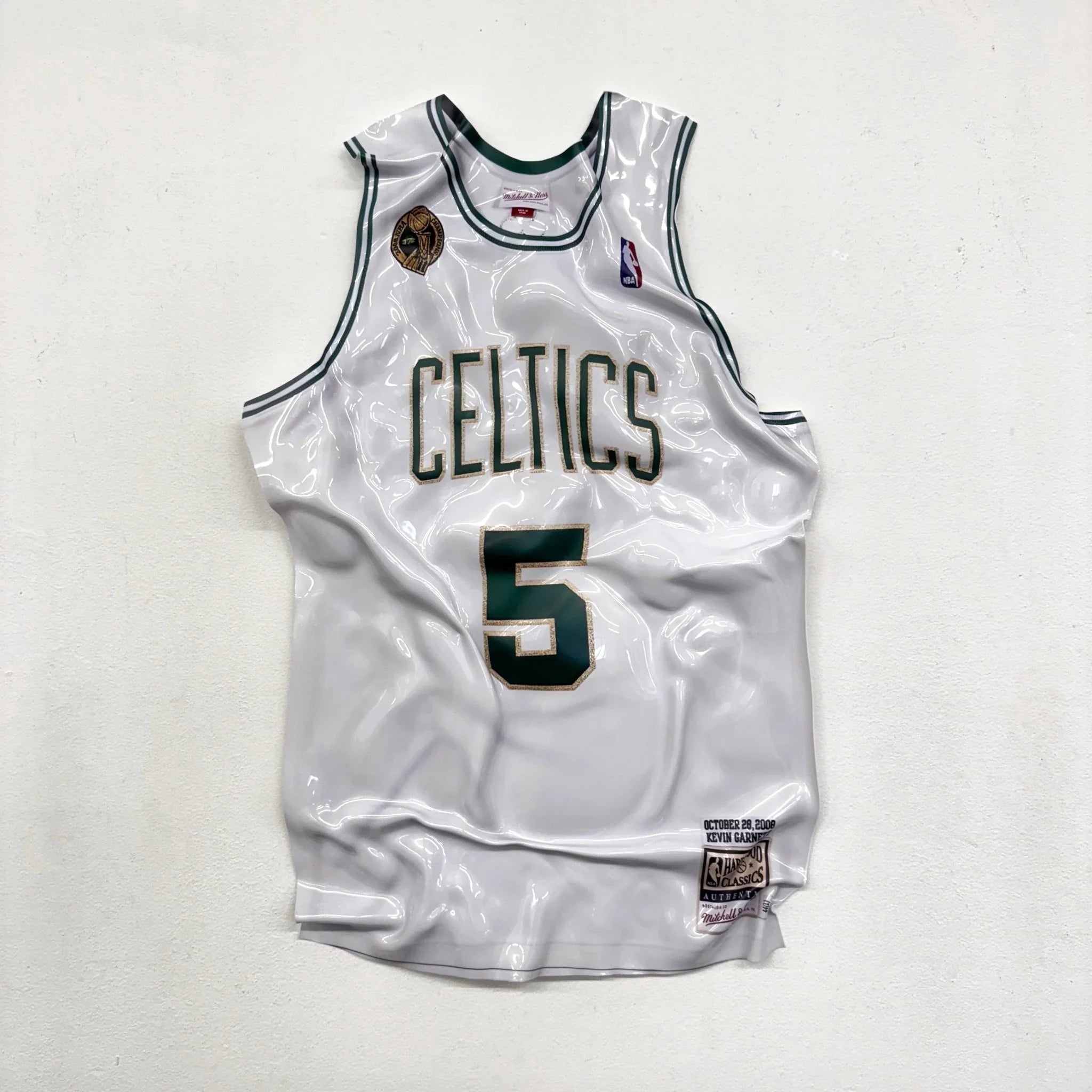 Tableau froissé - Maillot NBA "Celtics 5" - Luxartis