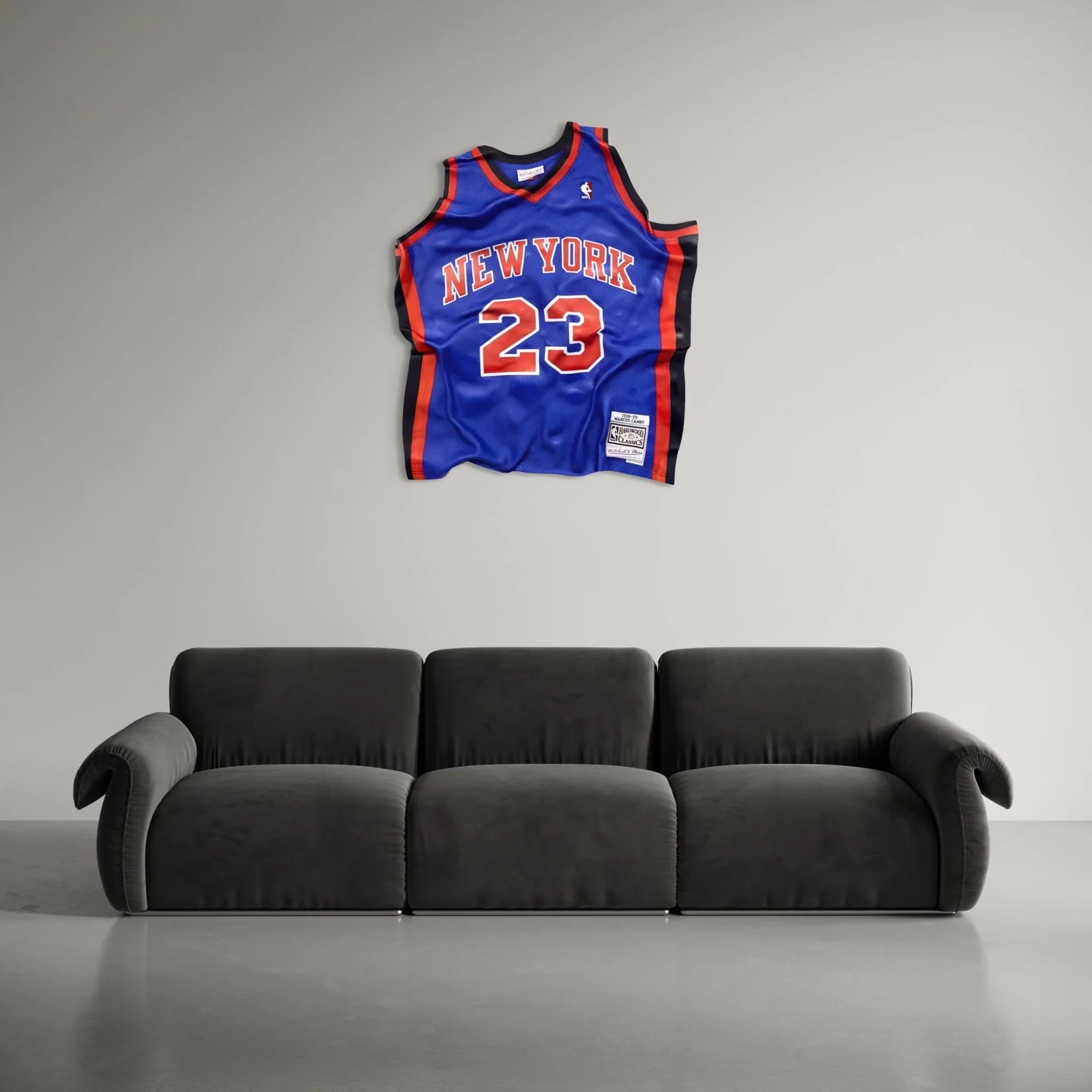 Tableau froissé - Maillot NBA "New York 23" - Luxartis