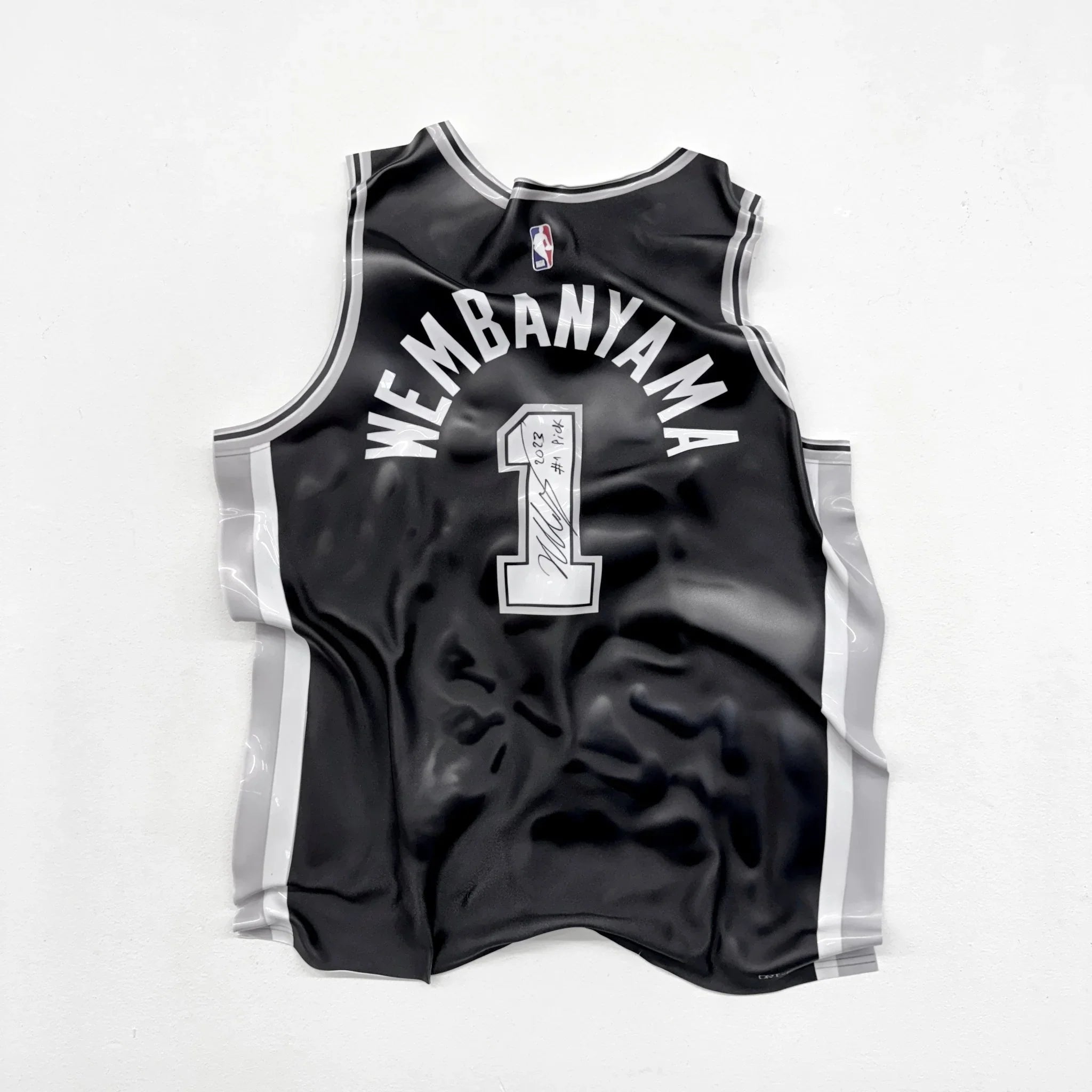 Tableau froissé - Maillot NBA "Wembanyama 1" - Luxartis