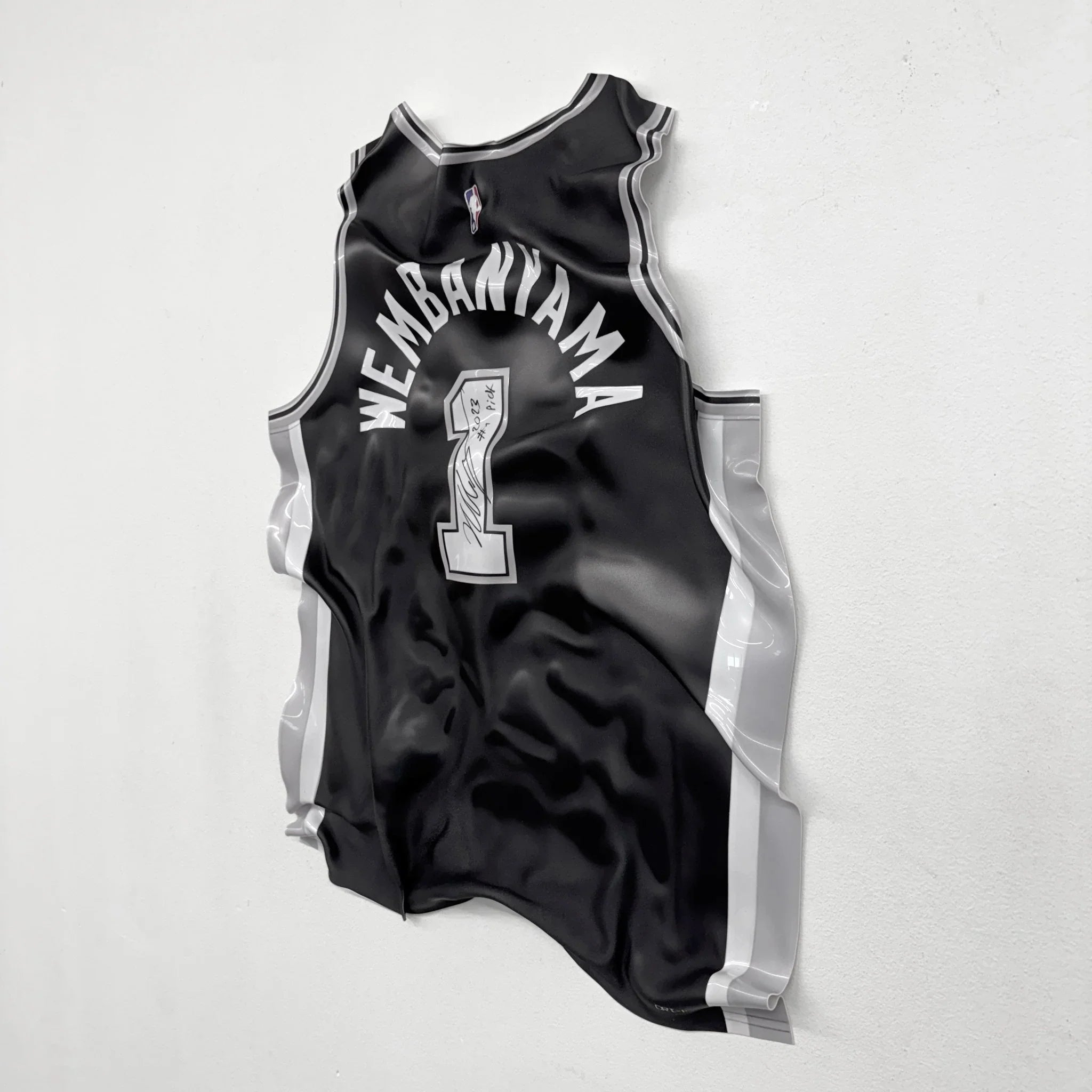 Tableau froissé - Maillot NBA "Wembanyama 1" - Luxartis