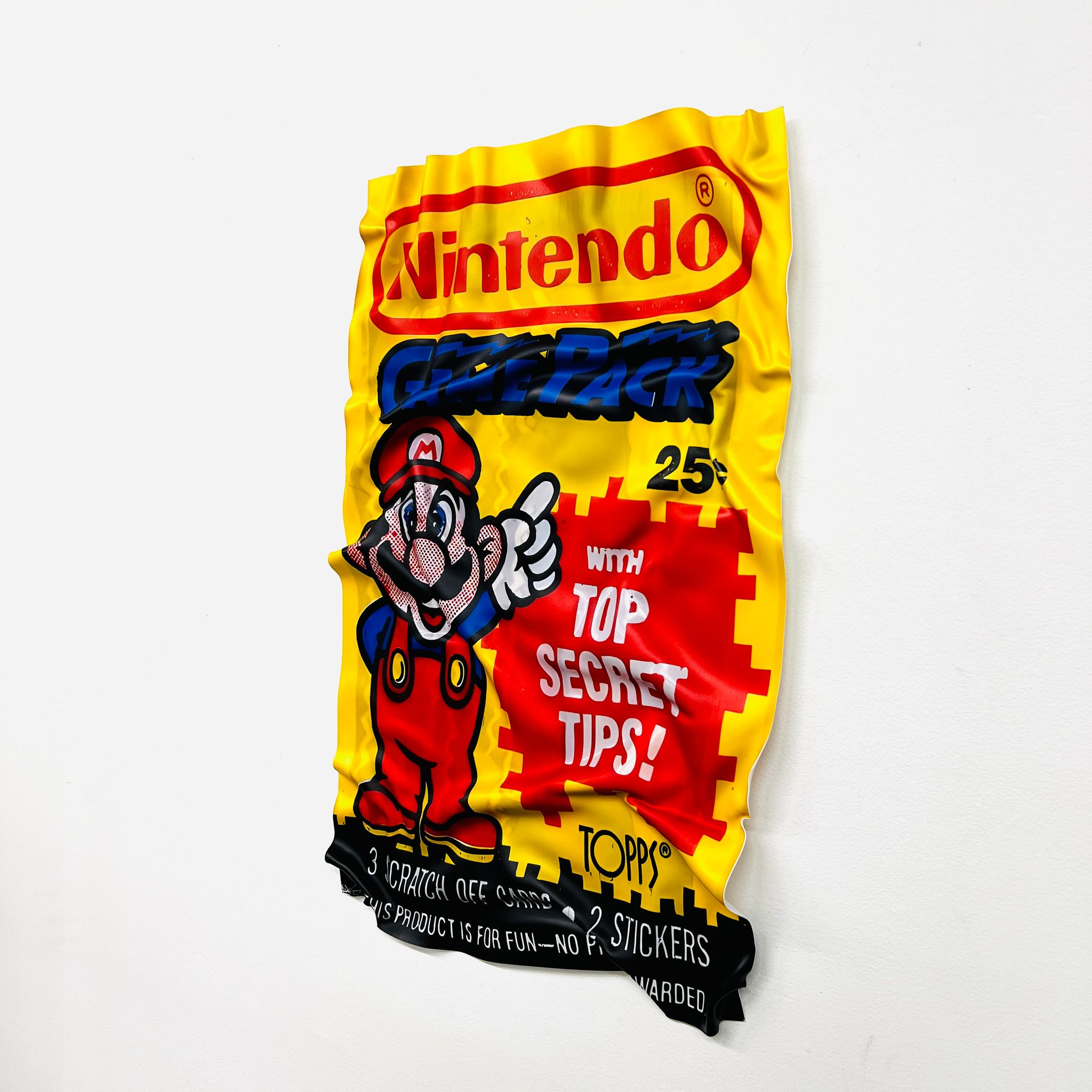 Tableau froissé - Mario Nintendo - Luxartis