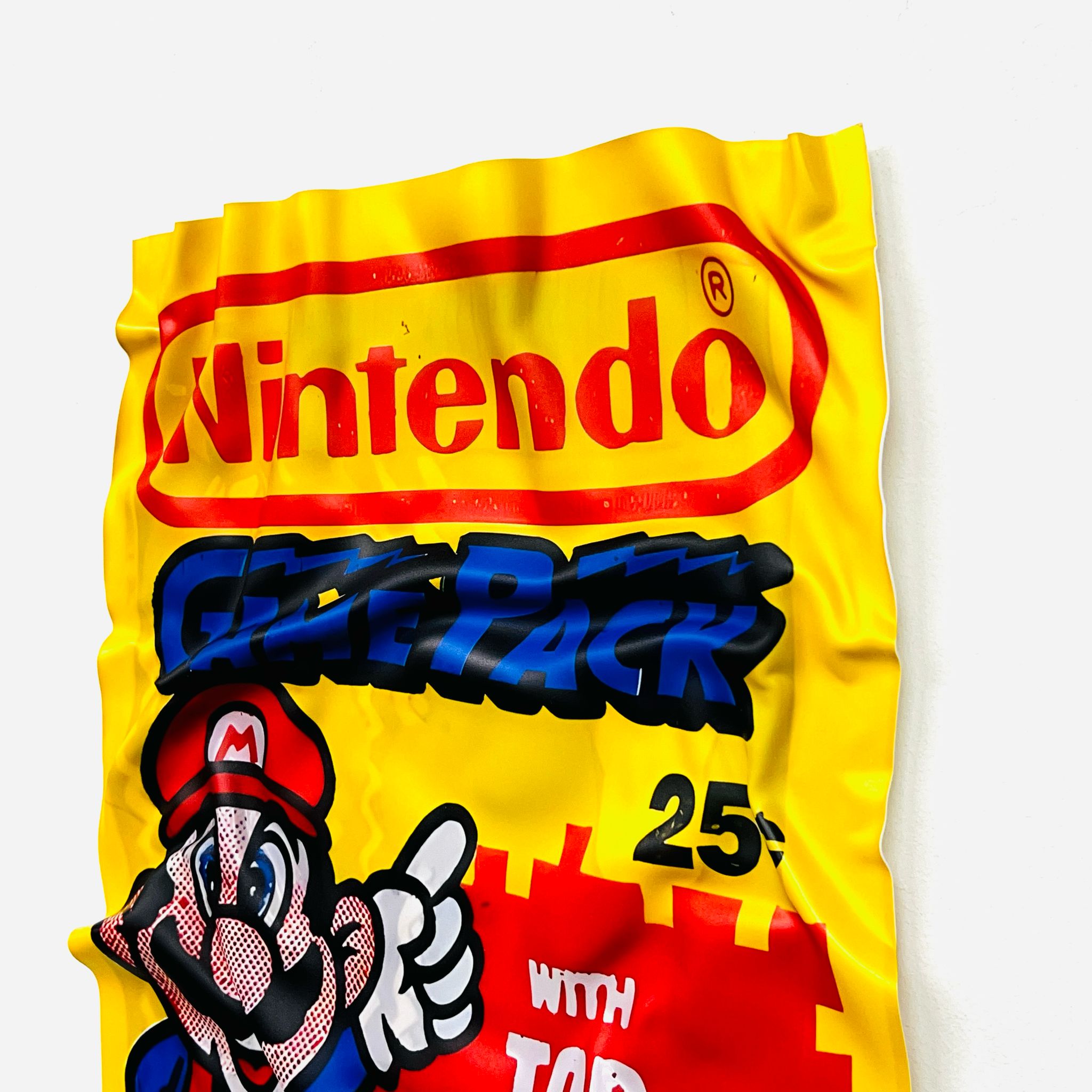 Tableau froissé - Mario Nintendo - Luxartis