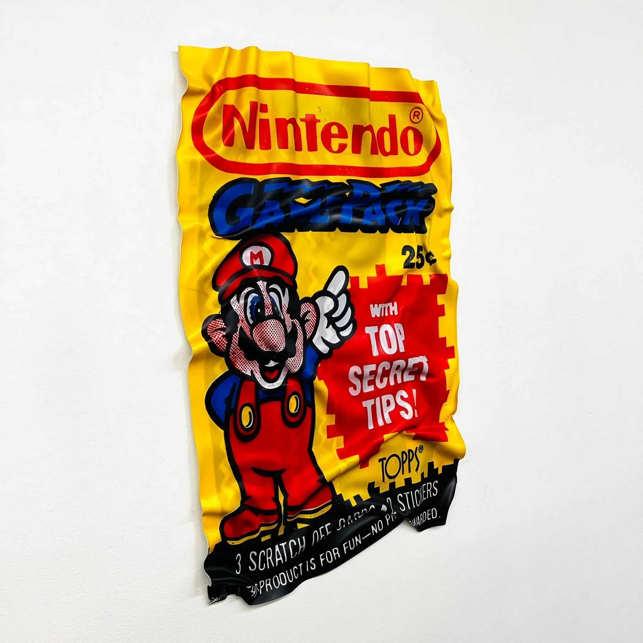Tableau froissé - Mario Nintendo - Luxartis