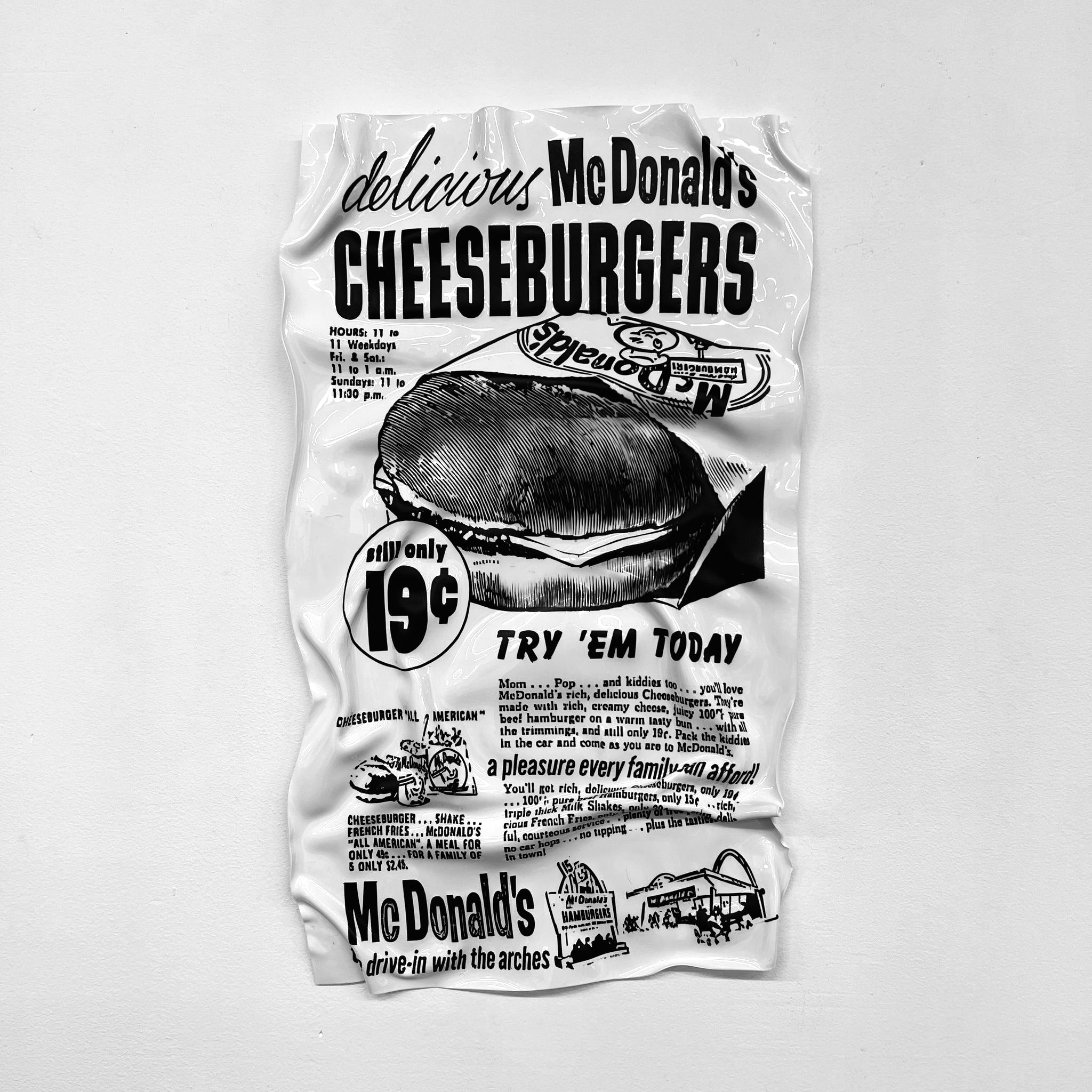 Tableau froissé - Mc Donalds - Luxartis