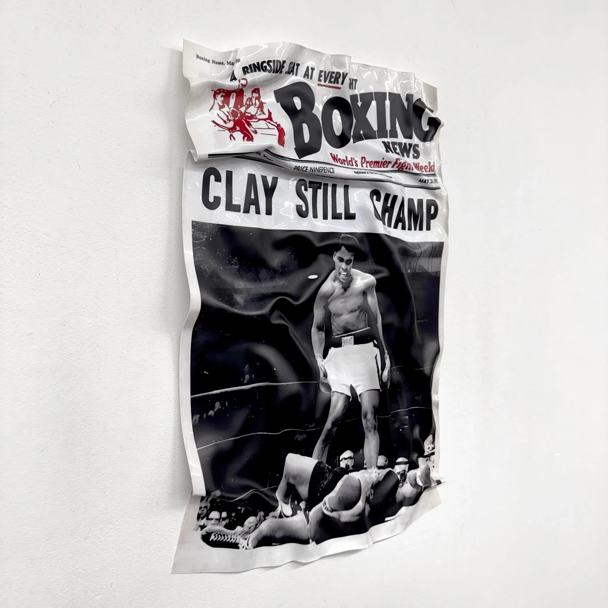 Tableau froissé - Muhammad Ali "Still Champ" - Luxartis