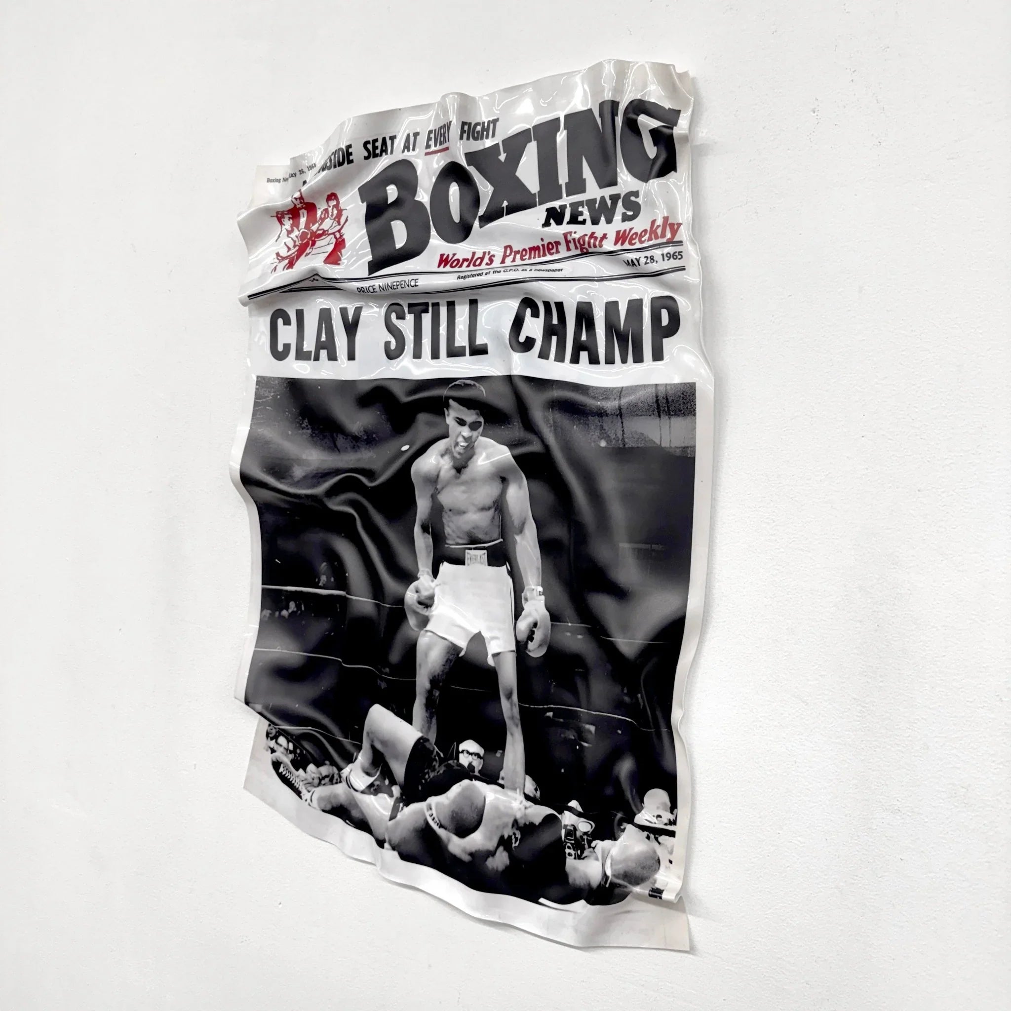 Tableau froissé - Muhammad Ali "Still Champ" - Luxartis