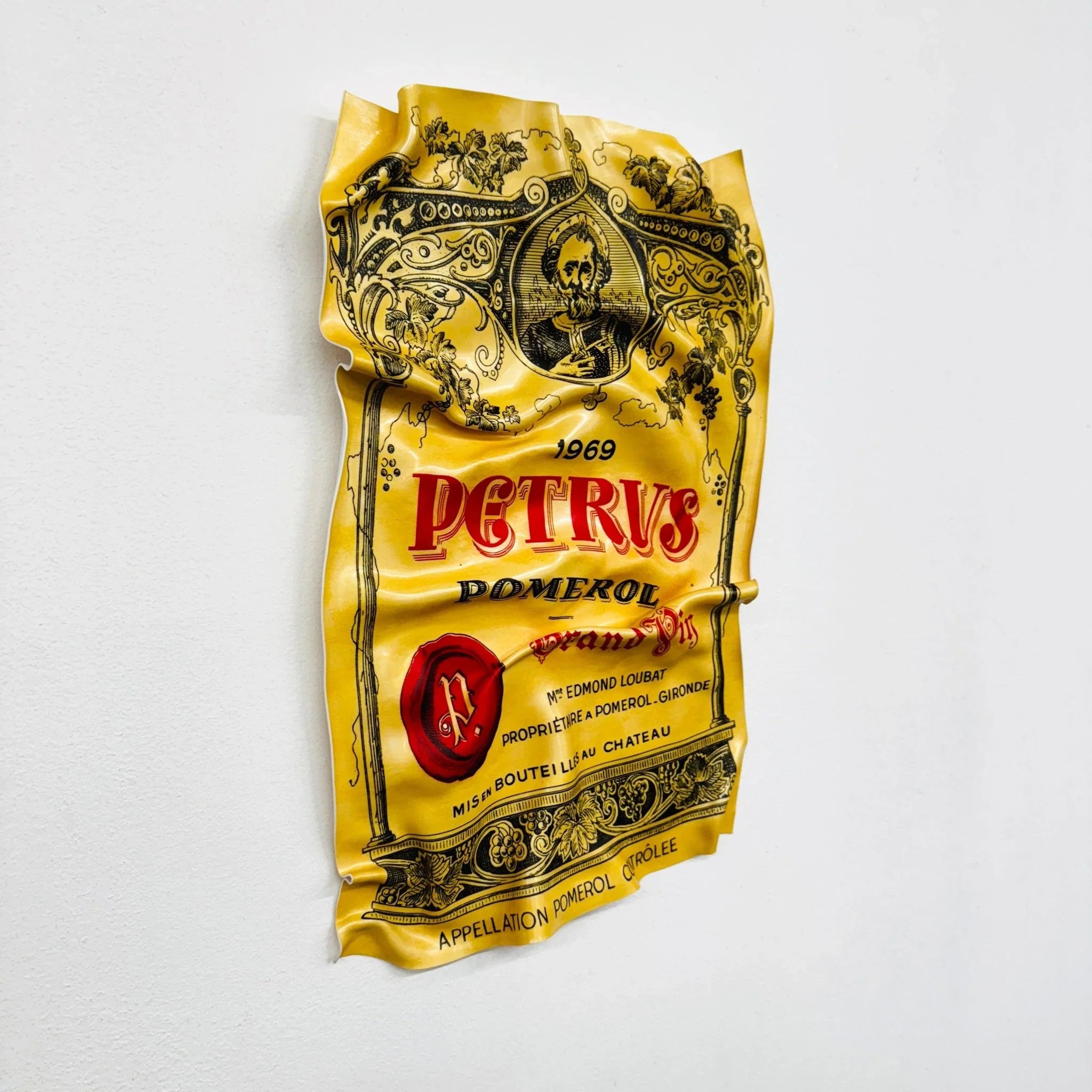 Tableau froissé - Petrus 1969 (Petit Format) - Luxartis