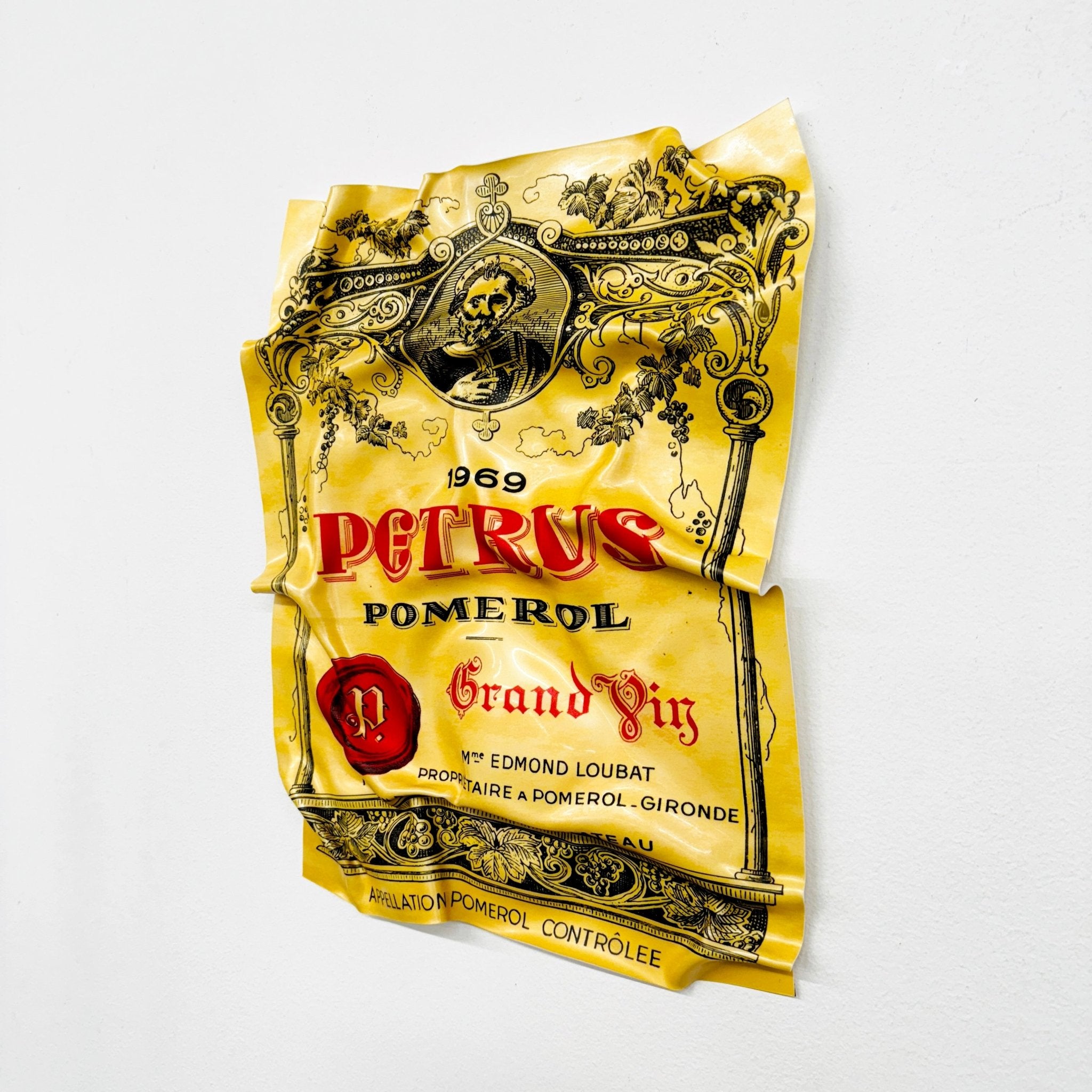 Tableau froissé - Petrus 1969 (Petit Format) - Luxartis