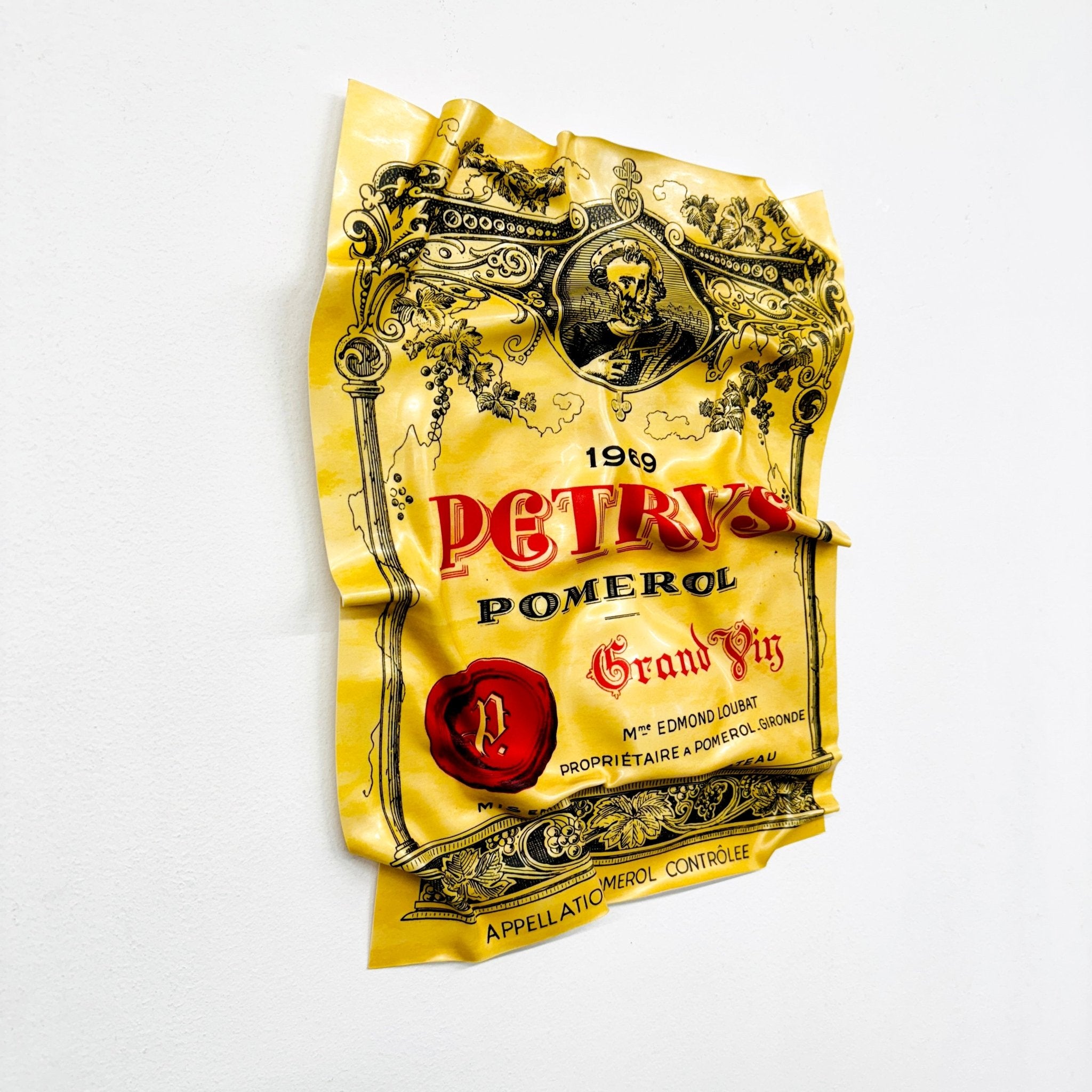 Tableau froissé - Petrus 1969 (Petit Format) - Luxartis
