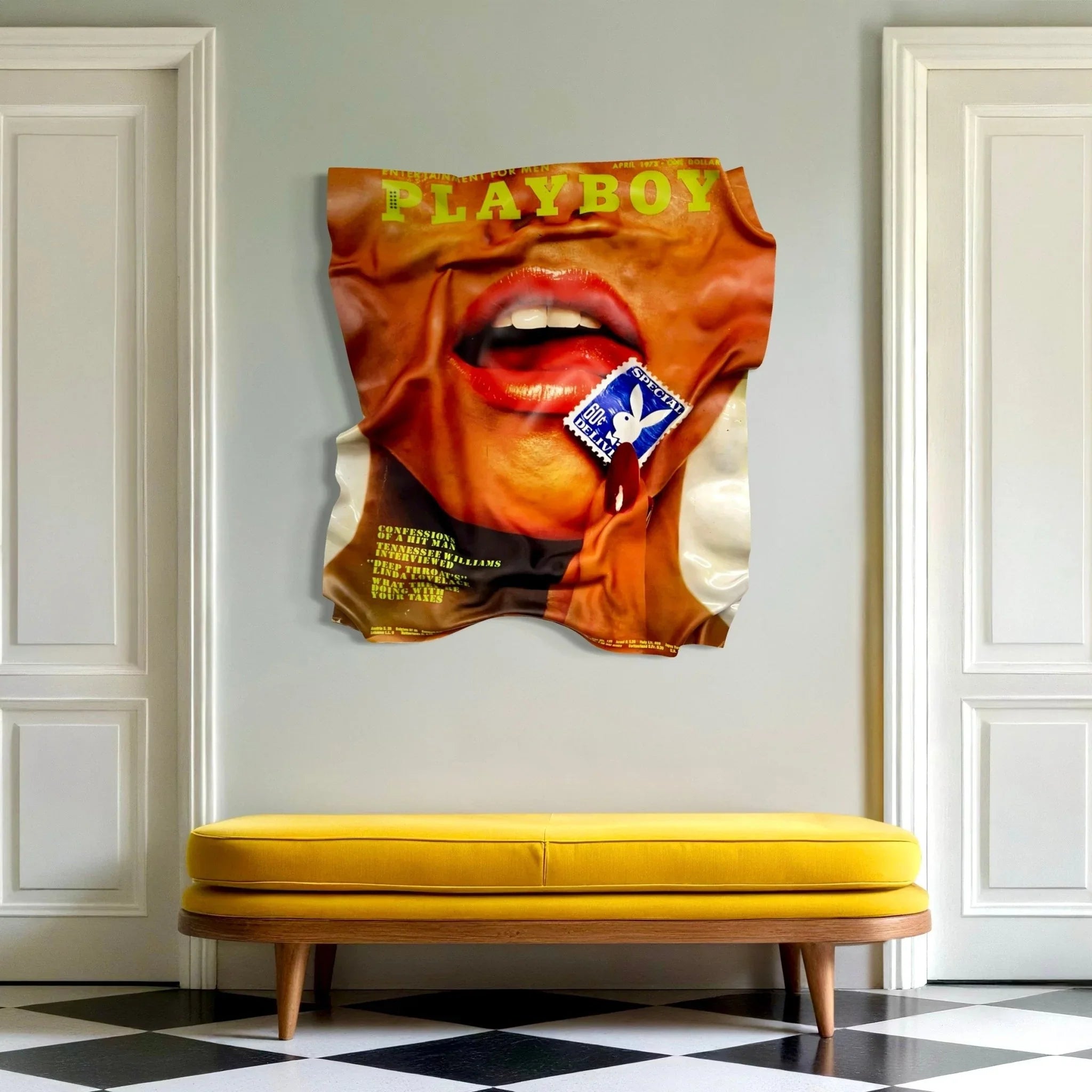 Tableau froissé - Playboy 1973 - Luxartis