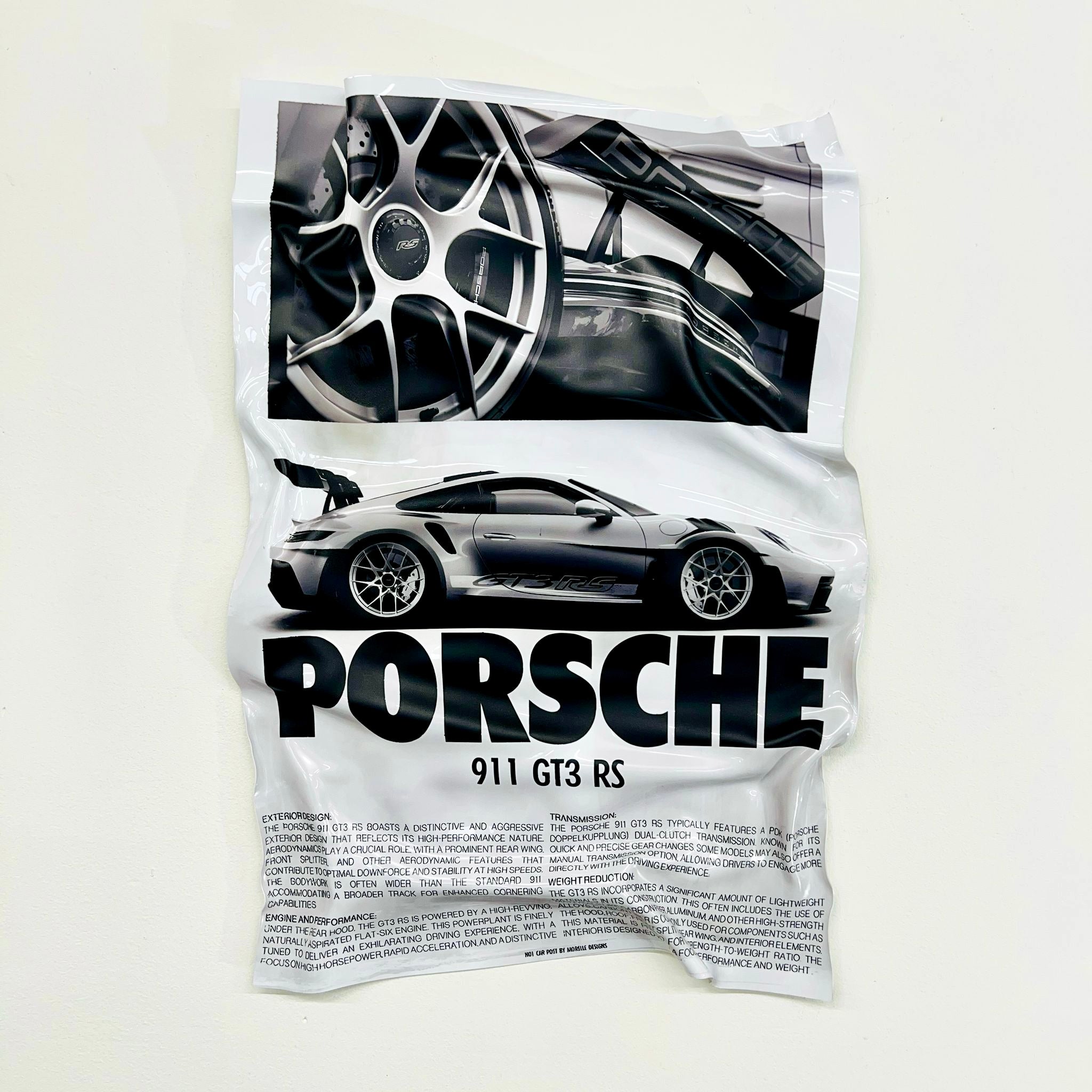 Tableau froissé - Porsche 911 GT3 RS - Luxartis