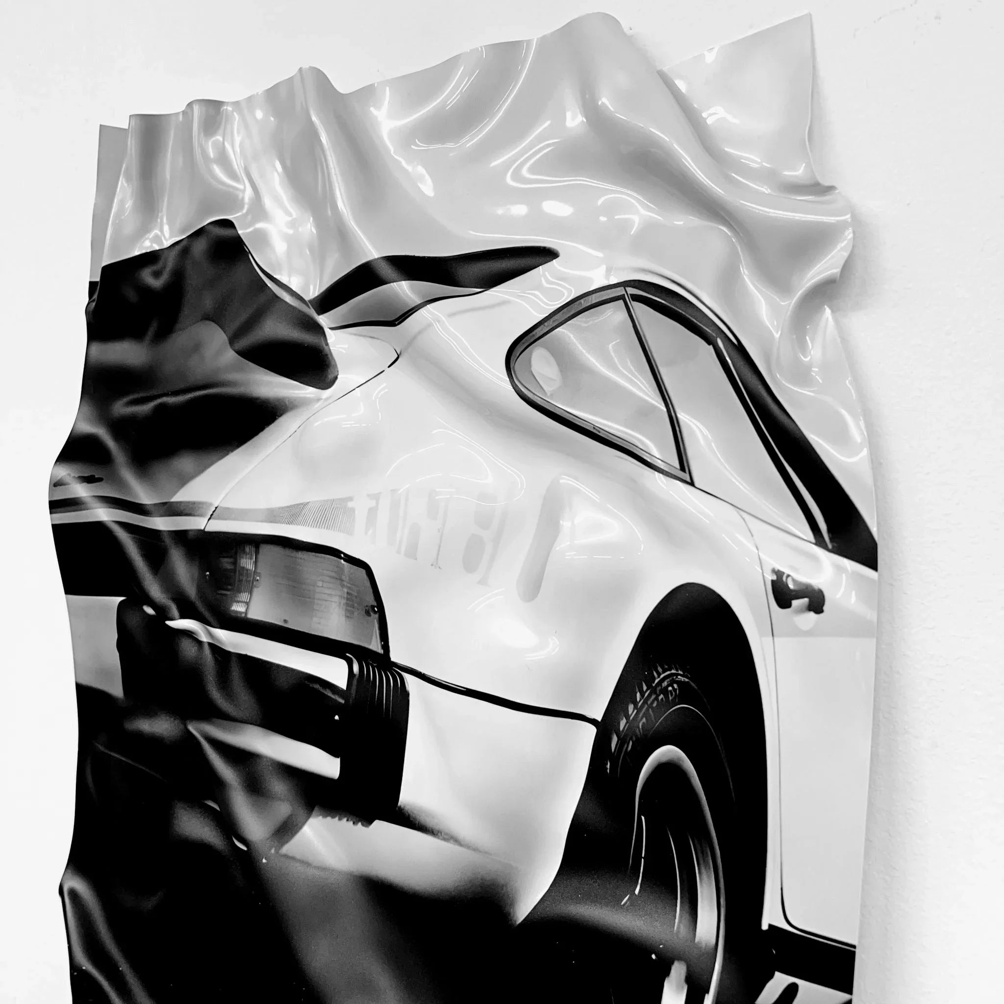 Tableau froissé - Porsche Pub - Luxartis