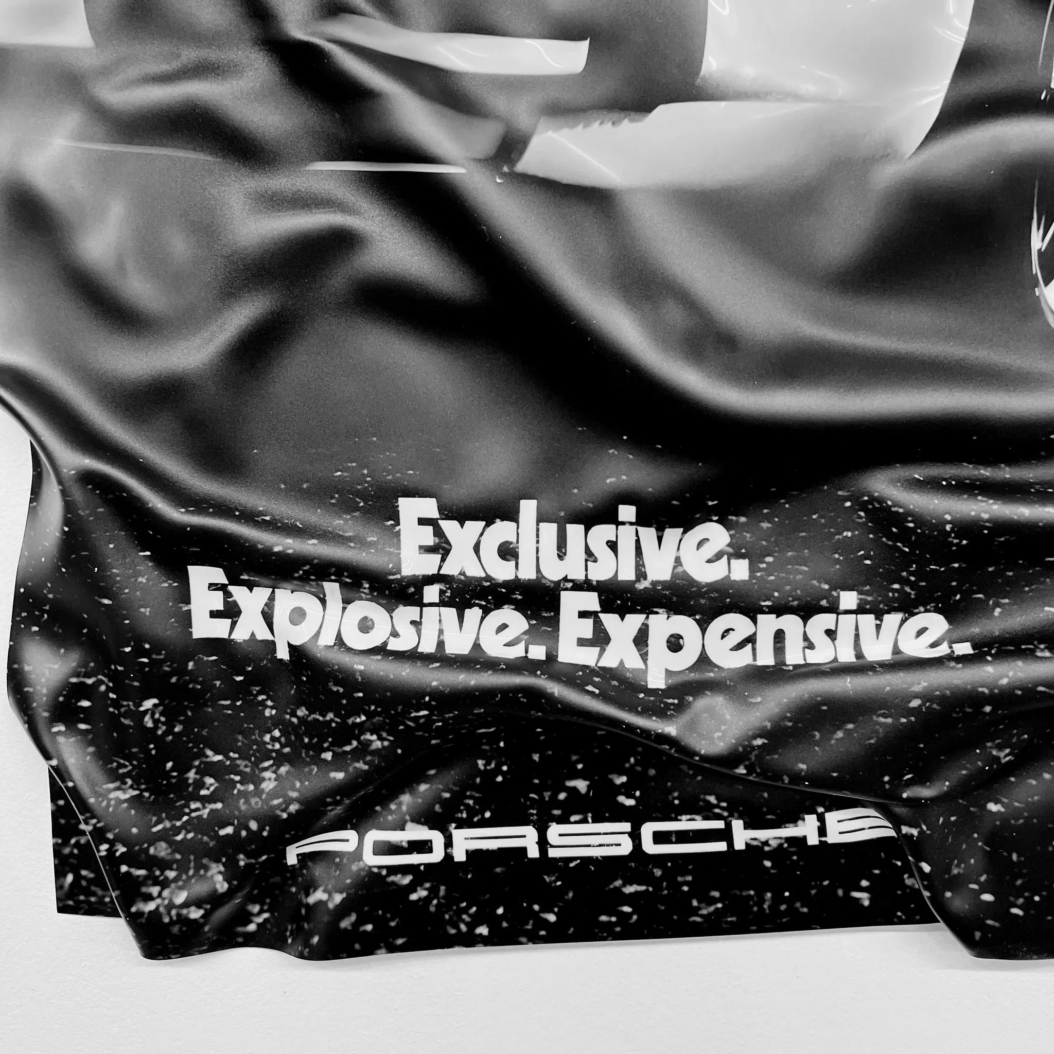 Tableau froissé - Porsche Pub - Luxartis