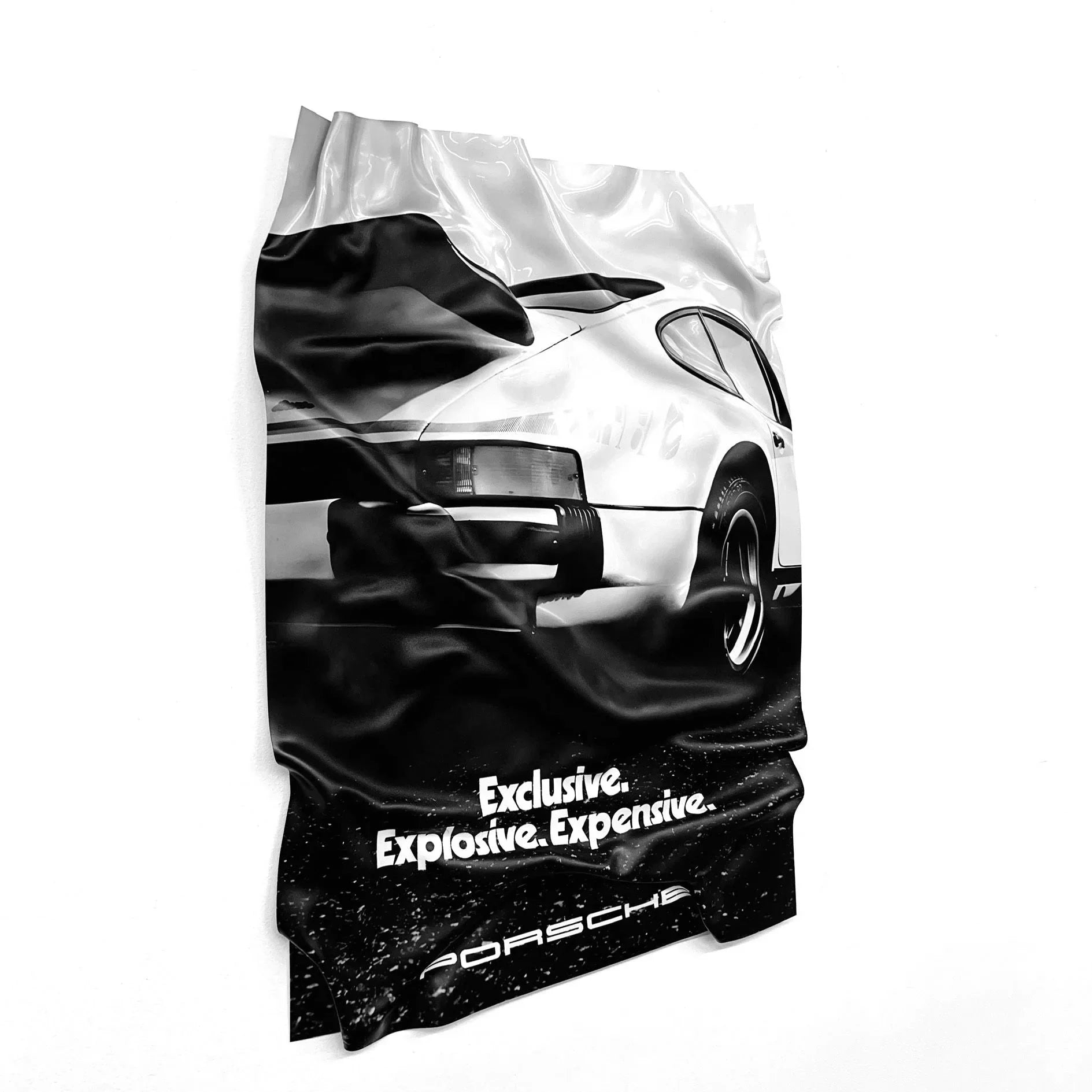 Tableau froissé - Porsche Pub - Luxartis